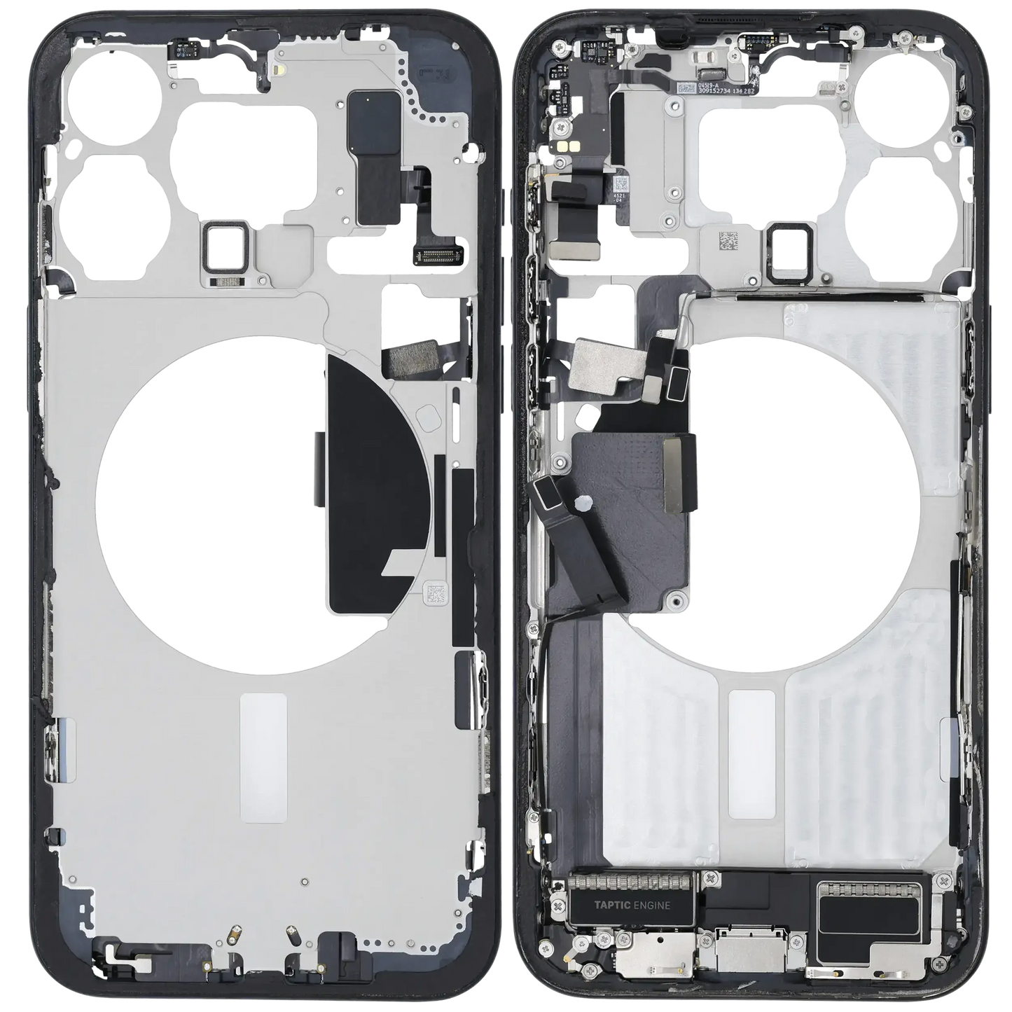 Mid-Frame Housing W/ Charging Port Flex & Small Parts For iPhone 15 Pro Max (US Version) (Pull) (Blue Titanium)