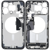 Mid-Frame Housing W/ Charging Port Flex & Small Parts For iPhone 15 Pro Max (US Version) (Pull) (Blue Titanium)