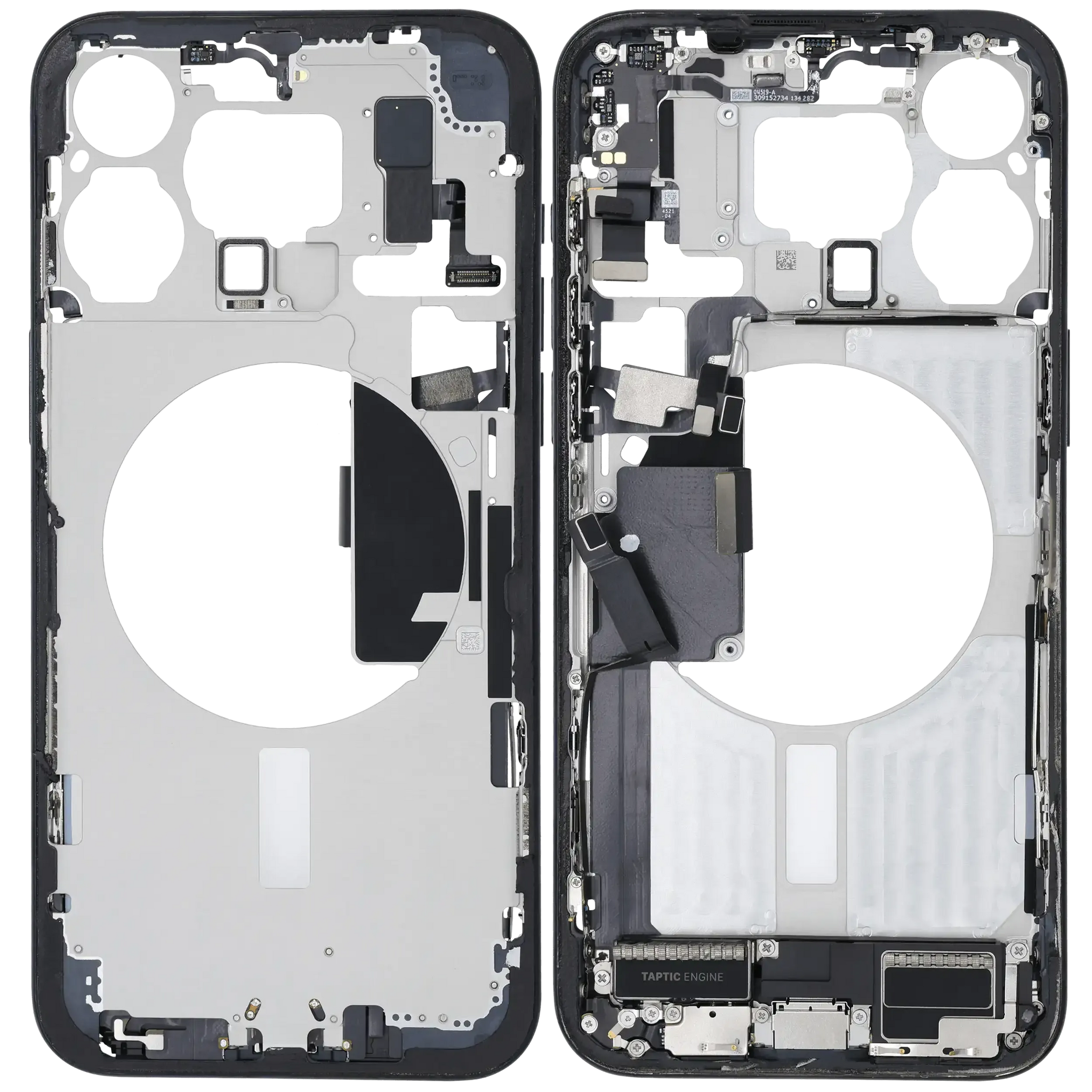 Mid-Frame Housing W/ Charging Port Flex & Small Parts For iPhone 15 Pro Max (US Version) (Pull) (Blue Titanium)