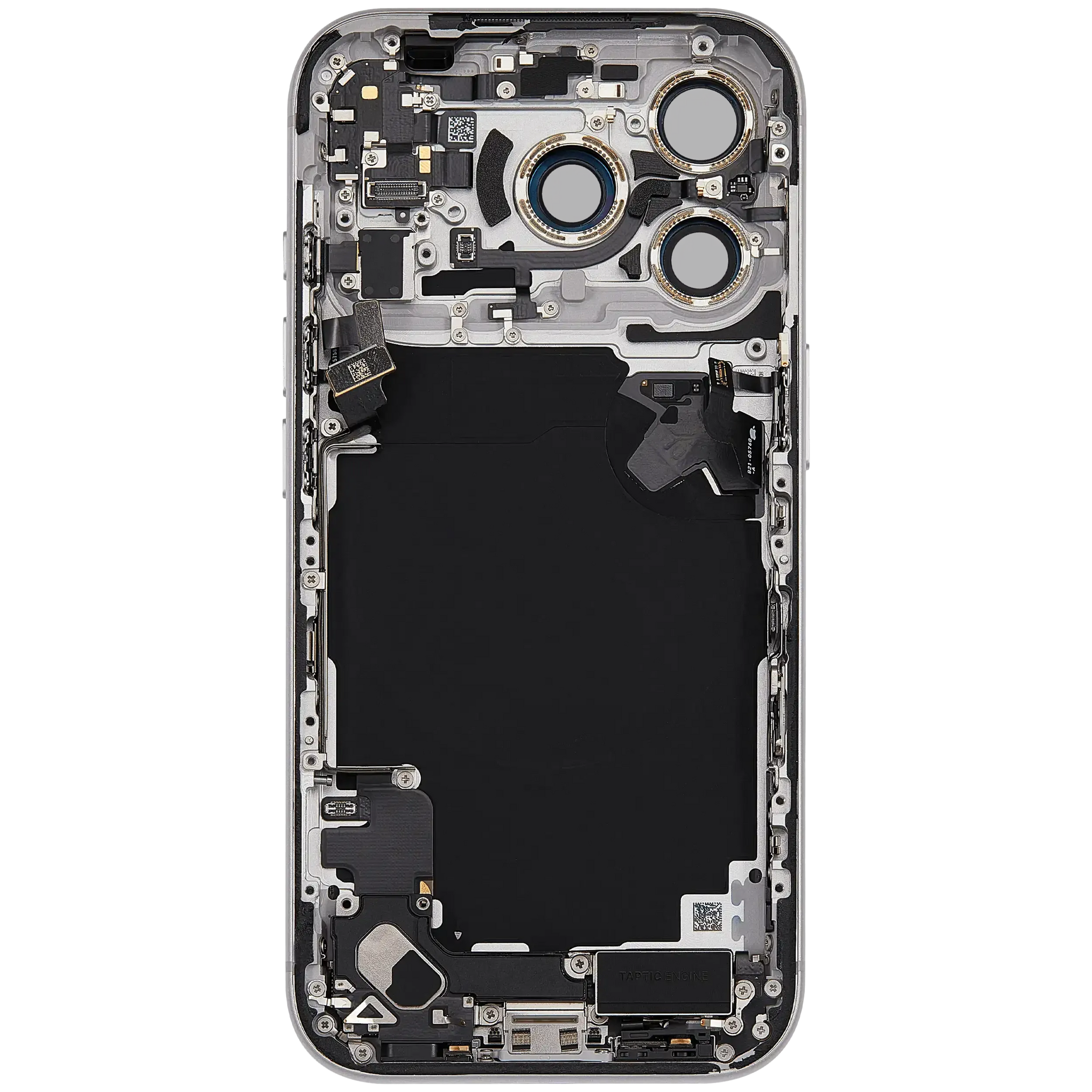 Back Housing W/ Charging Port Flex & Small Parts For iPhone 17 Pro (EU / Global Version) (Pull) (Silver)
