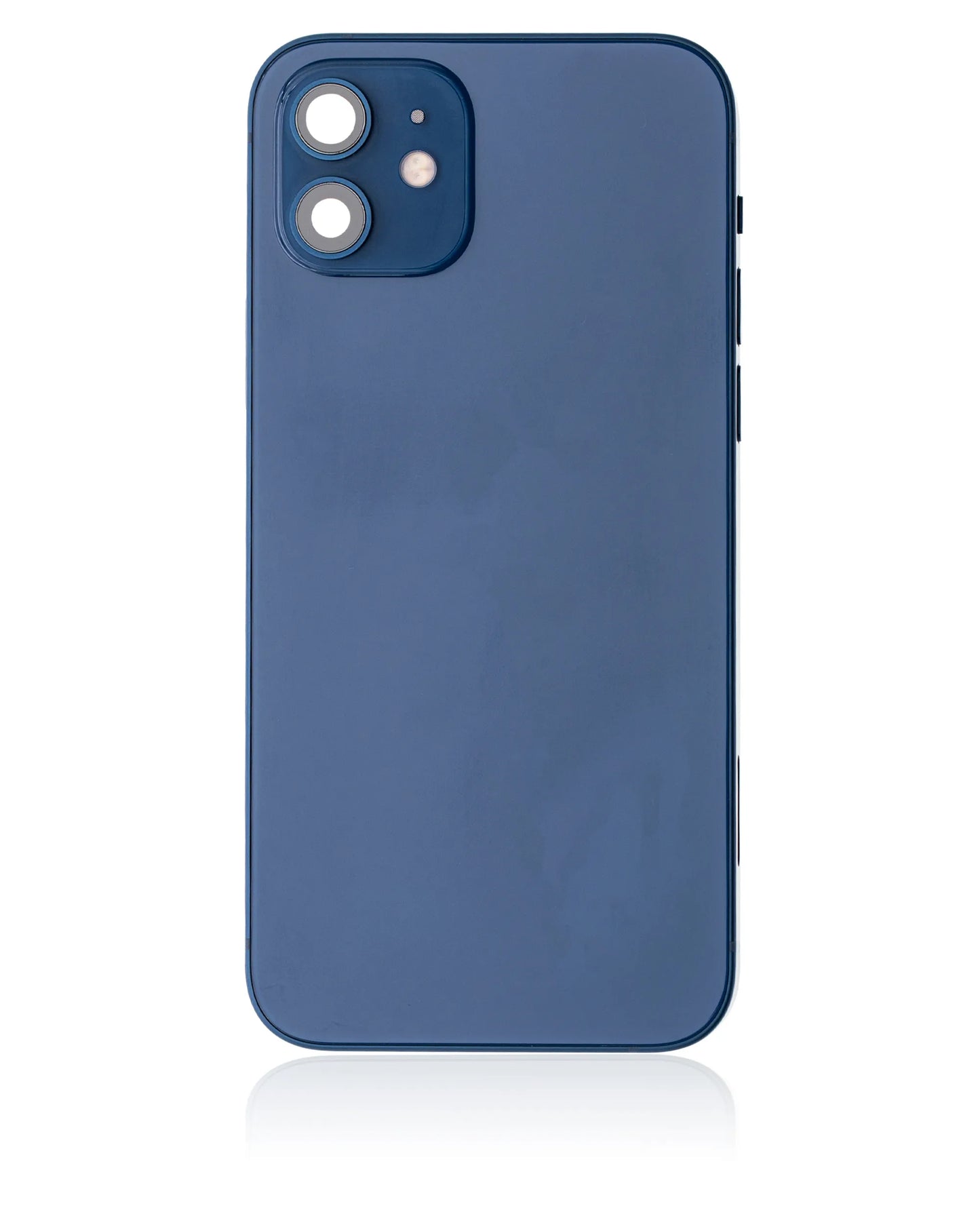 Back Housing W/ Charging Port Flex & Small Parts For iPhone 12 (US Version) (Used OEM) (Pull) (Blue)