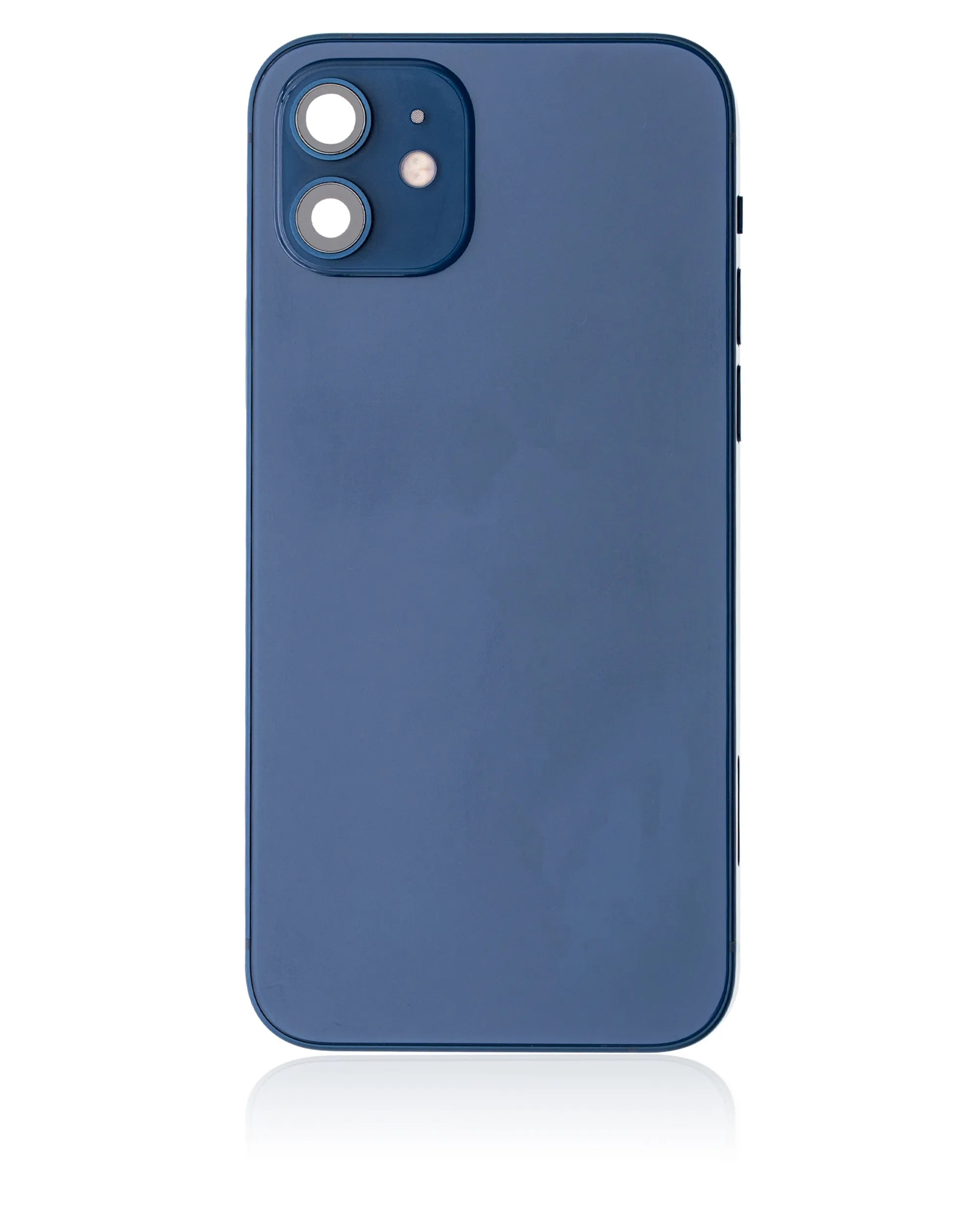 Back Housing W/ Charging Port Flex & Small Parts For iPhone 12 (US Version) (Used OEM) (Pull) (Blue)