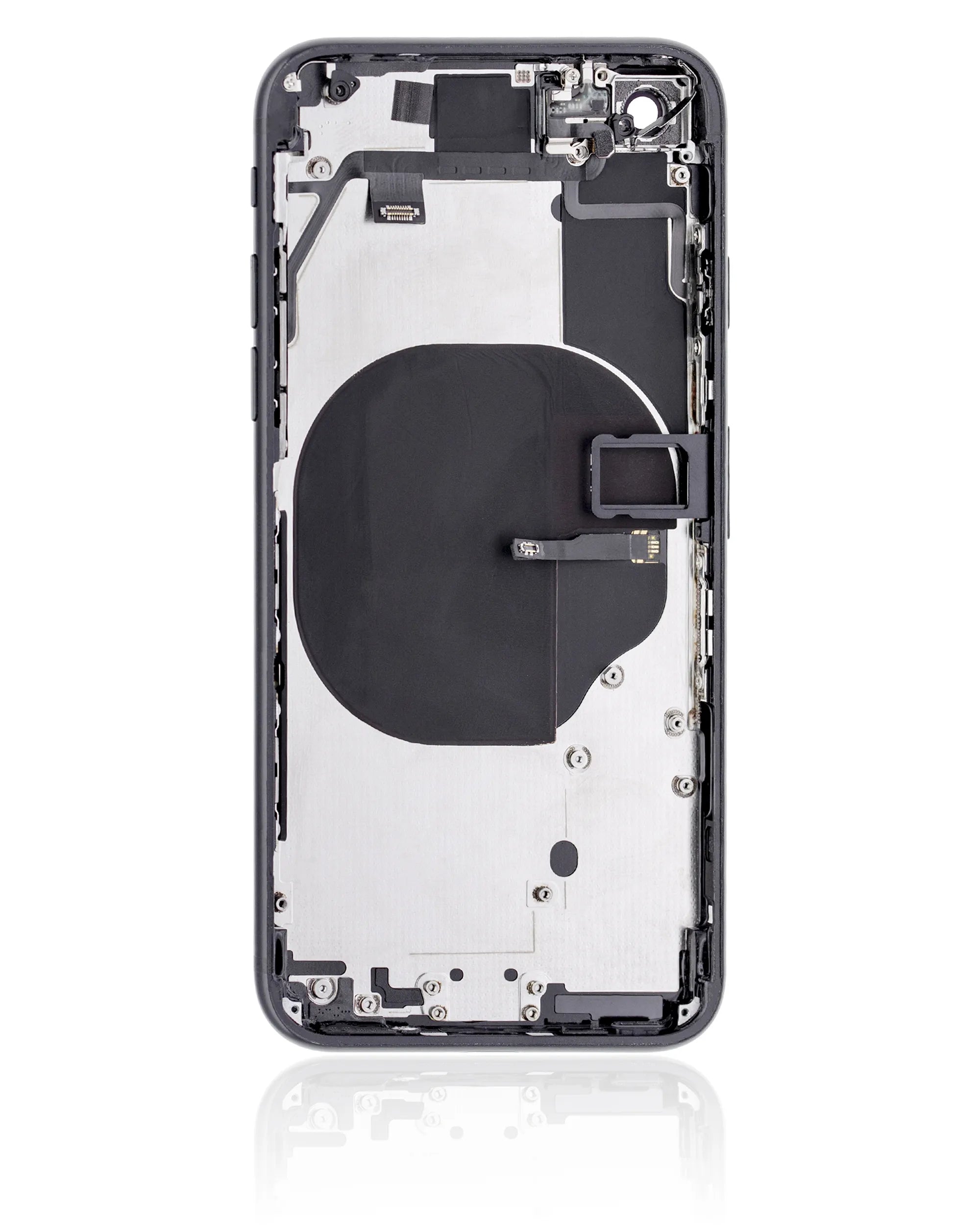 Back Housing W/ Small Components Pre-Installed For iPhone SE (2020) (Used OEM) (Pull) (Black)