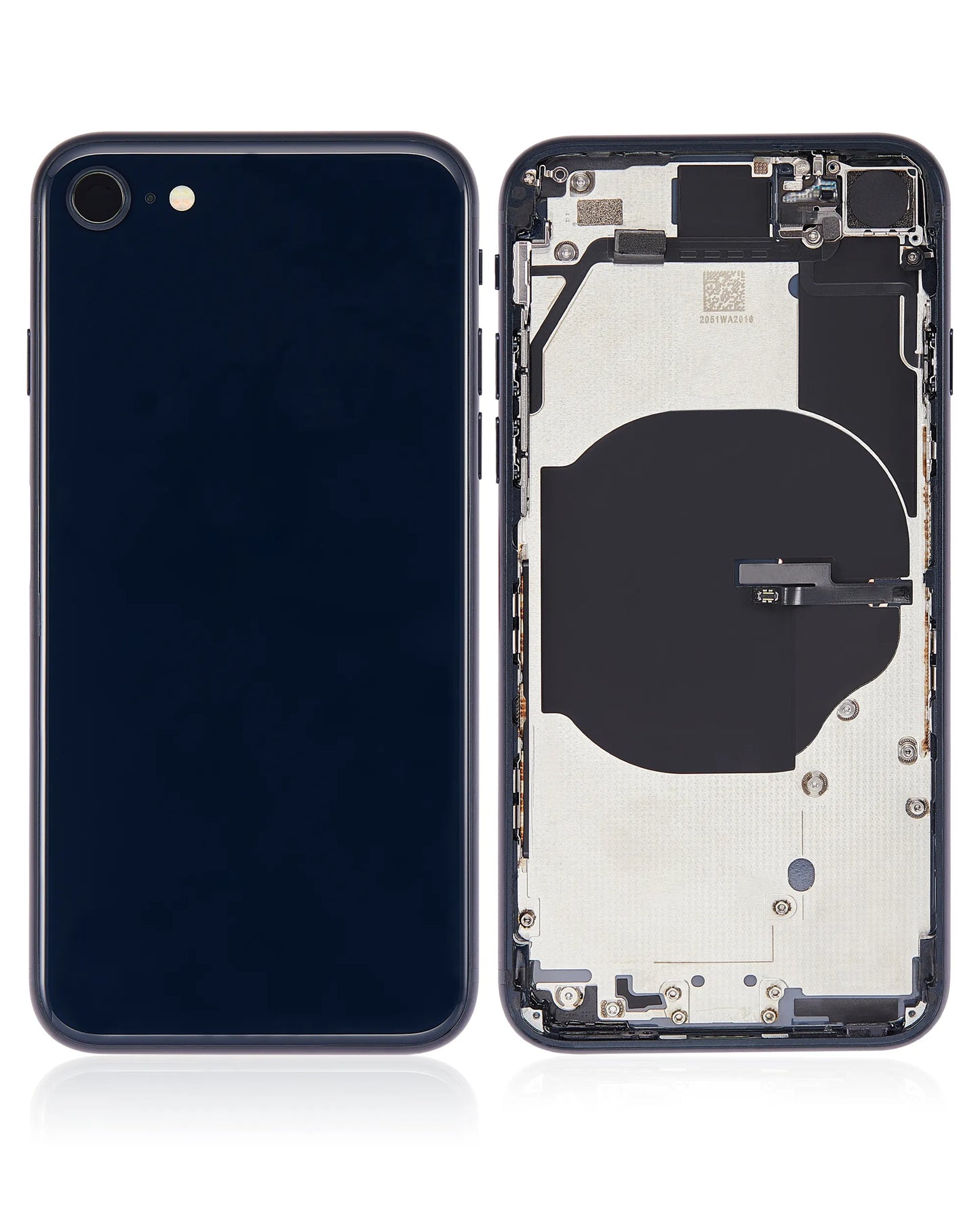 Back Housing W/ Small Components Pre-Installed For iPhone SE (2022) (Pull) (Midnight)