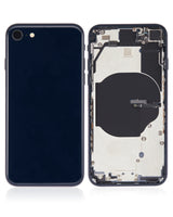Back Housing W/ Small Components Pre-Installed For iPhone SE (2022) (Pull) (Midnight)