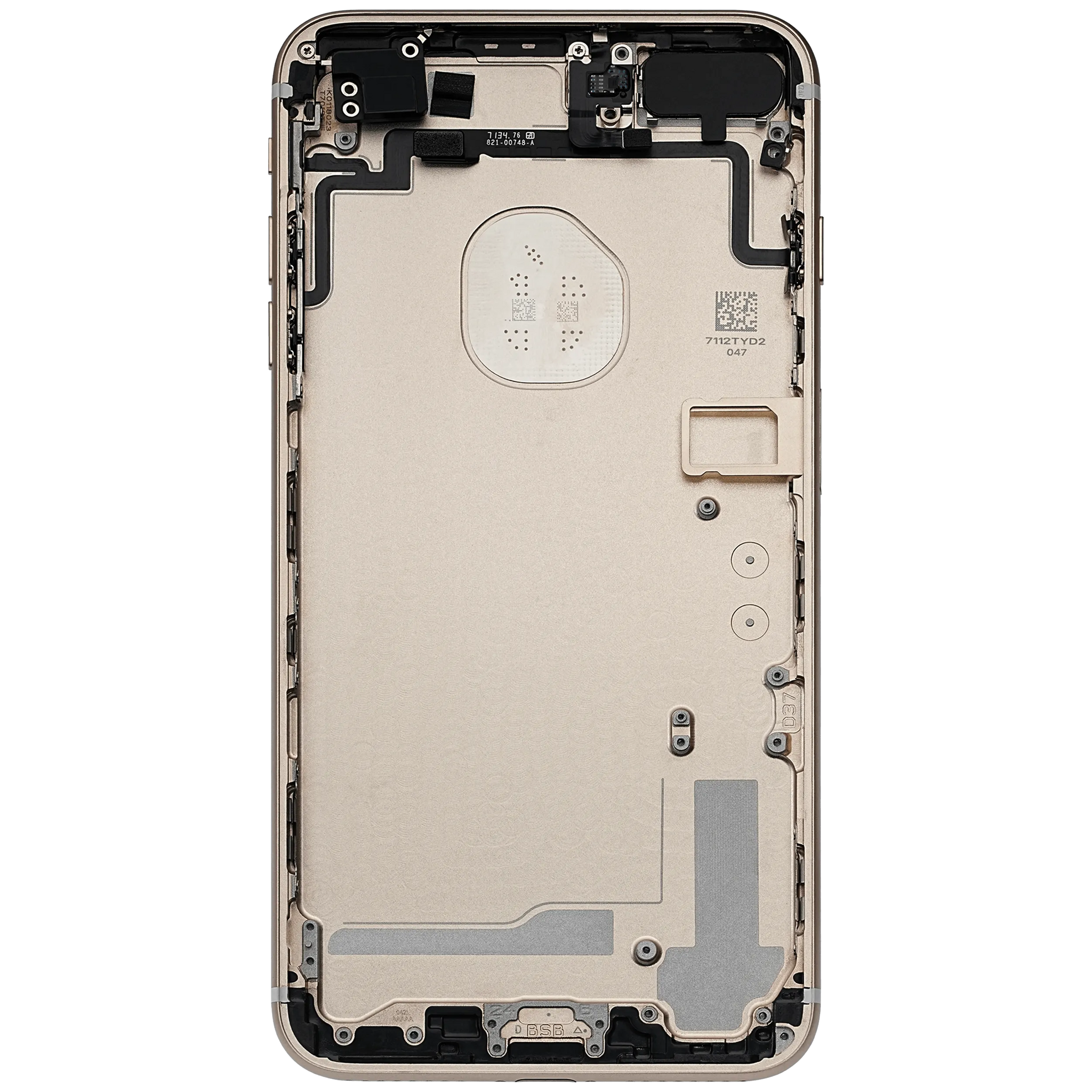 Back Housing W/ Small Components Pre-Installed For iPhone 7 Plus (Pull) (Gold)