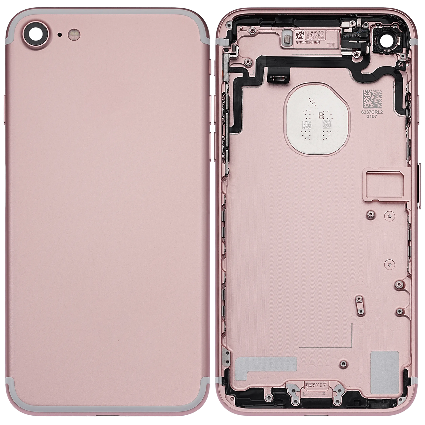 Back Housing W/ Small Components Pre-Installed For iPhone 7 (Pull) (Rose Gold)
