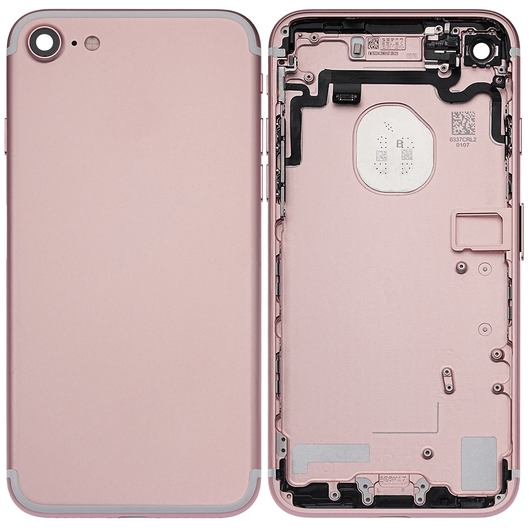 Back Housing W/ Small Components Pre-Installed For iPhone 7 (Pull) (Rose Gold)