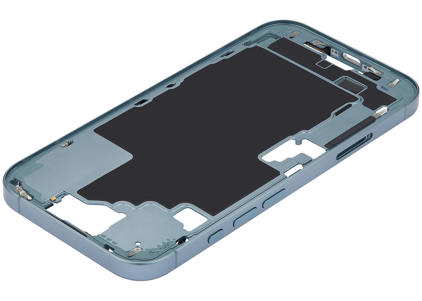 Mid-Frame Housing With Power And Volume Button For iPhone 16 (EU / Global Version) (Pull) (Teal)