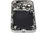 Back Housing W/ Charging Port Flex & Small Parts Compatible For iPhone 17 Pro (US Version) (Pull) (Silver)