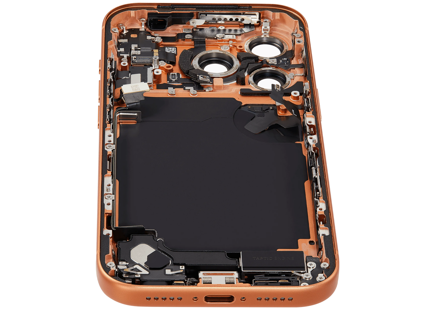 Back Housing W/ Charging Port Flex & Small Parts Compatible For iPhone 17 Pro (US Version) (Pull) (Cosmic Orange)