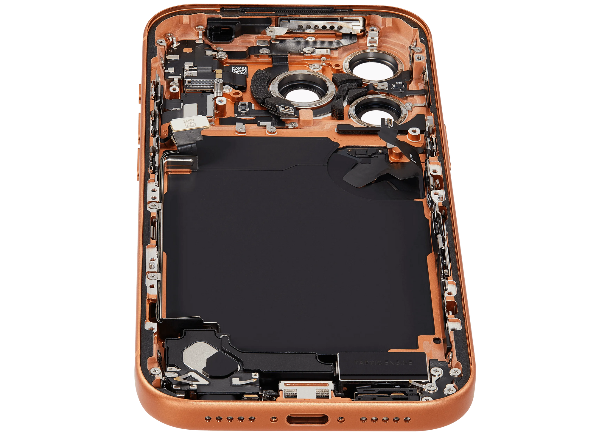 Back Housing W/ Charging Port Flex & Small Parts Compatible For iPhone 17 Pro (US Version) (Pull) (Cosmic Orange)