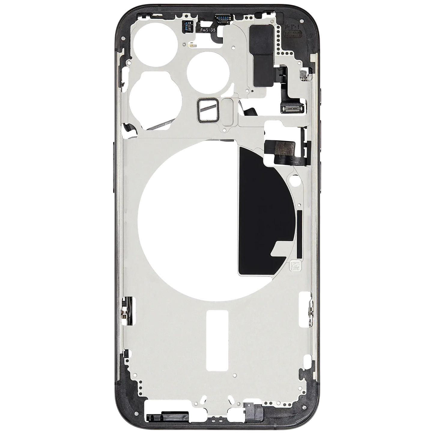 Mid-Frame Housing W/ Small Parts For iPhone 15 Pro (EU / Global Version) (Pull) (Black Titanium)