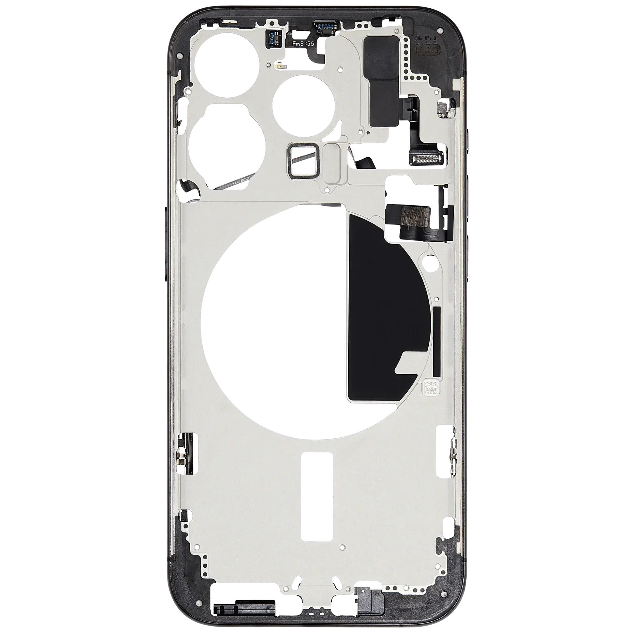 Mid-Frame Housing W/ Small Parts For iPhone 15 Pro (EU / Global Version) (Pull) (Black Titanium)