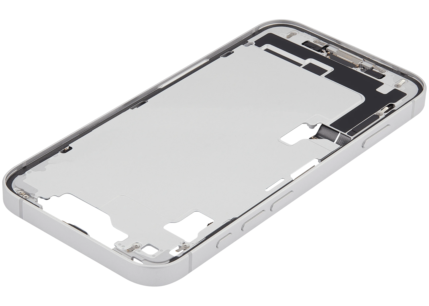 Mid-Frame Housing W/ Charging Port Flex & Small Parts For iPhone 16e (EU / Global Version) (Pull) (White)