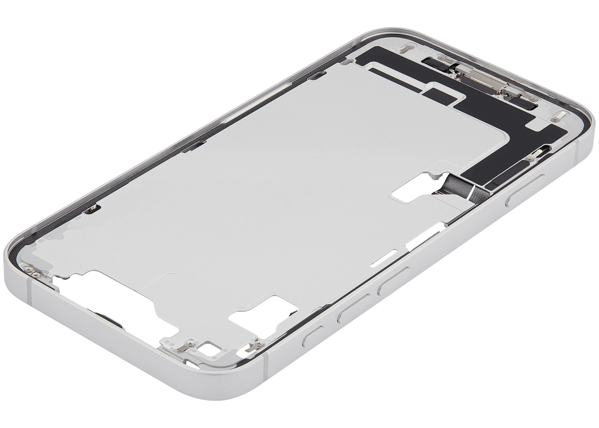 Mid-Frame Housing W/ Charging Port Flex & Small Parts For iPhone 16e (EU / Global Version) (Pull) (White)