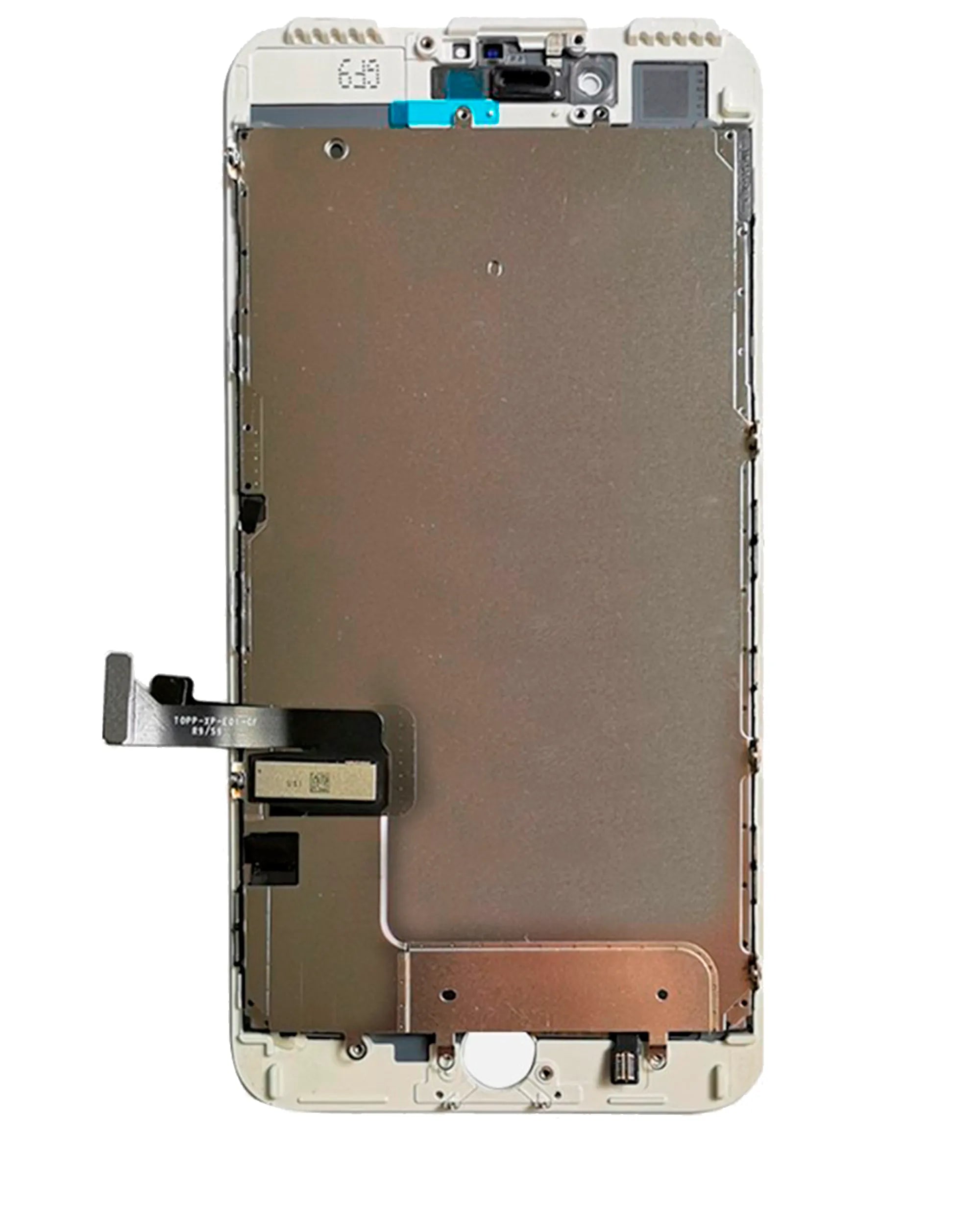 LCD Assembly With Steel Plate For iPhone 7 Plus (Refurbished: Toshiba) (White)