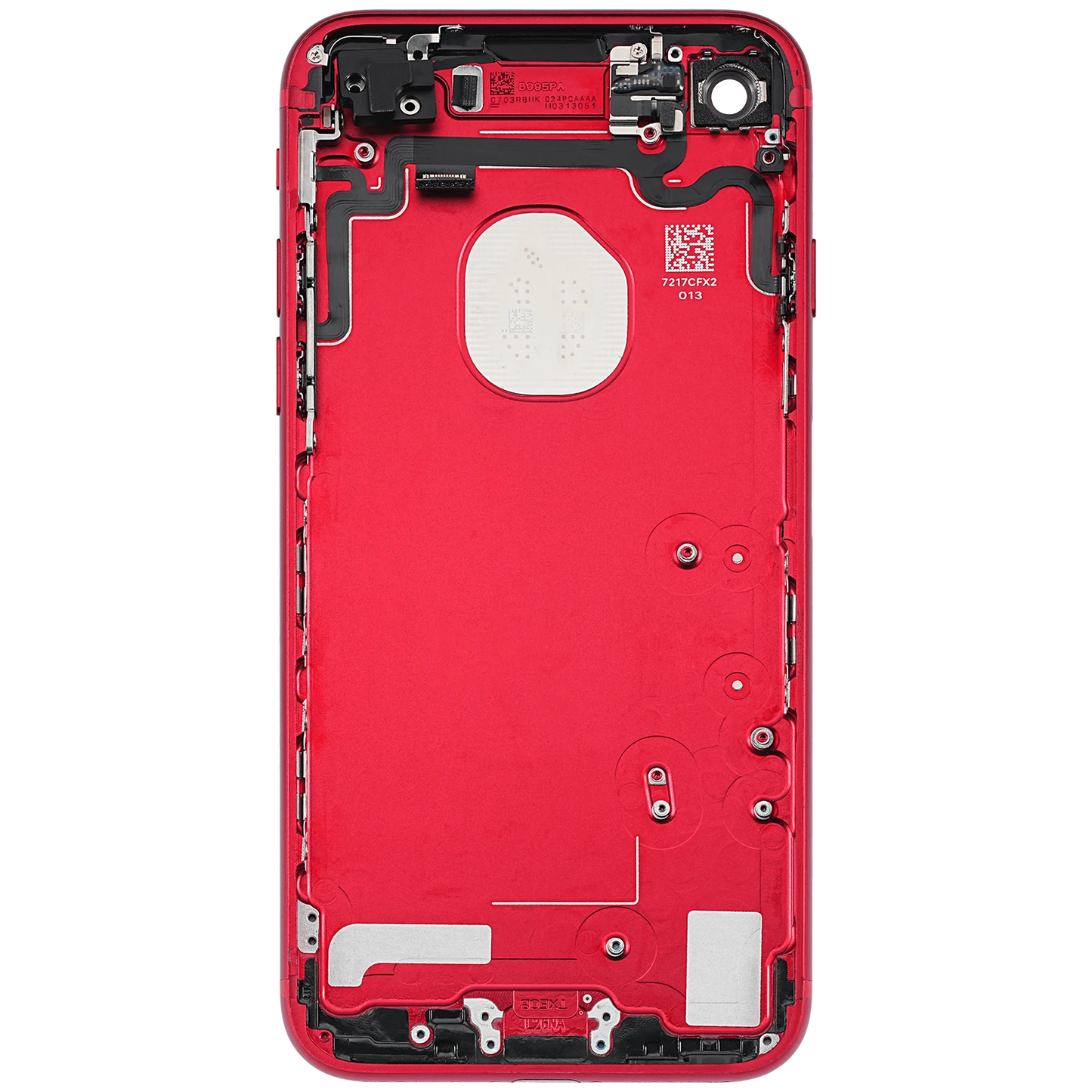 Back Housing W/ Small Components Pre-Installed For iPhone 7 (Pull) (Red)