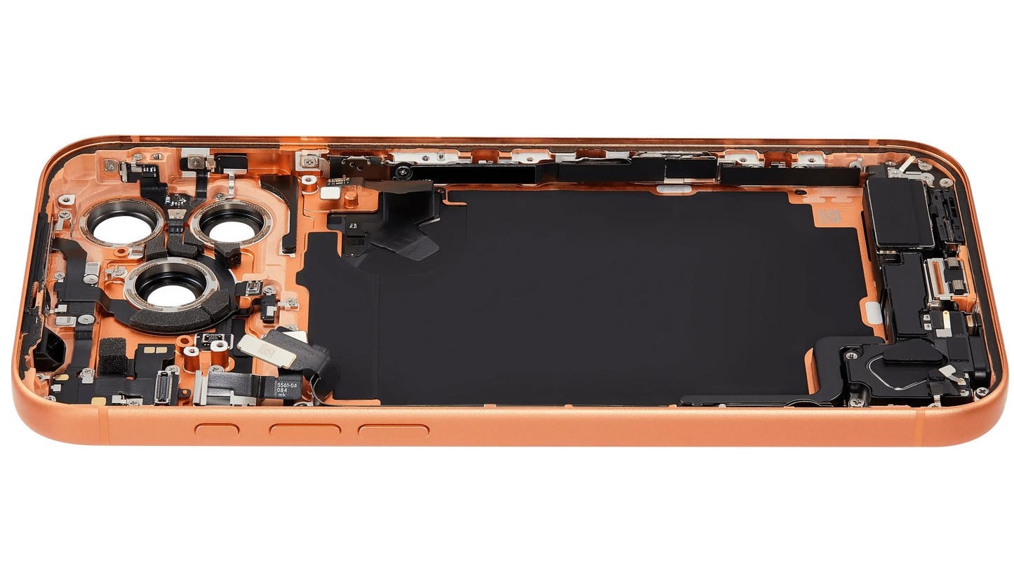 Back Housing W/ Charging Port Flex & Small Parts Compatible For iPhone 17 Pro Max (US Version) (Pull) (Cosmic Orange)