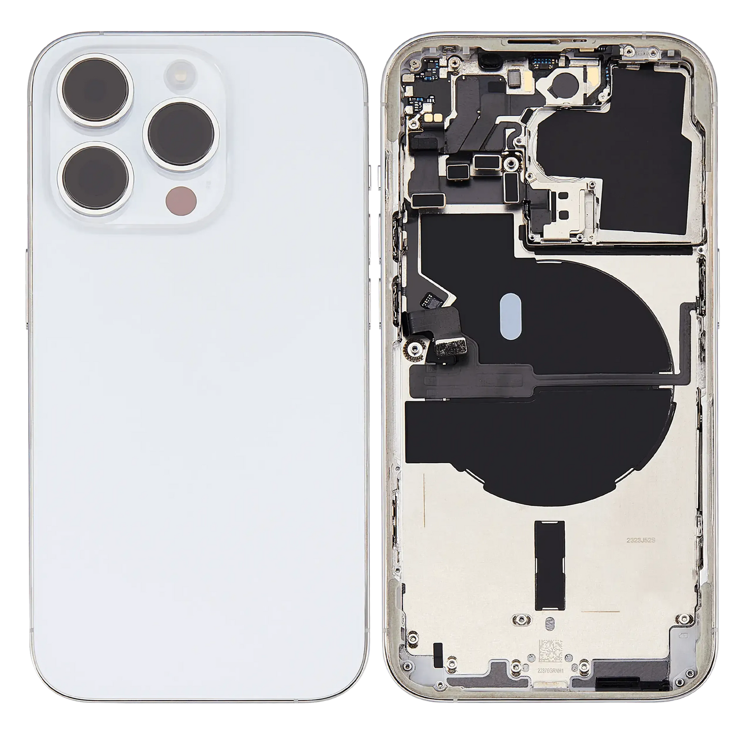 Back Housing W/ Small Parts For iPhone 14 Pro (US Version) (Pull) (Silver)
