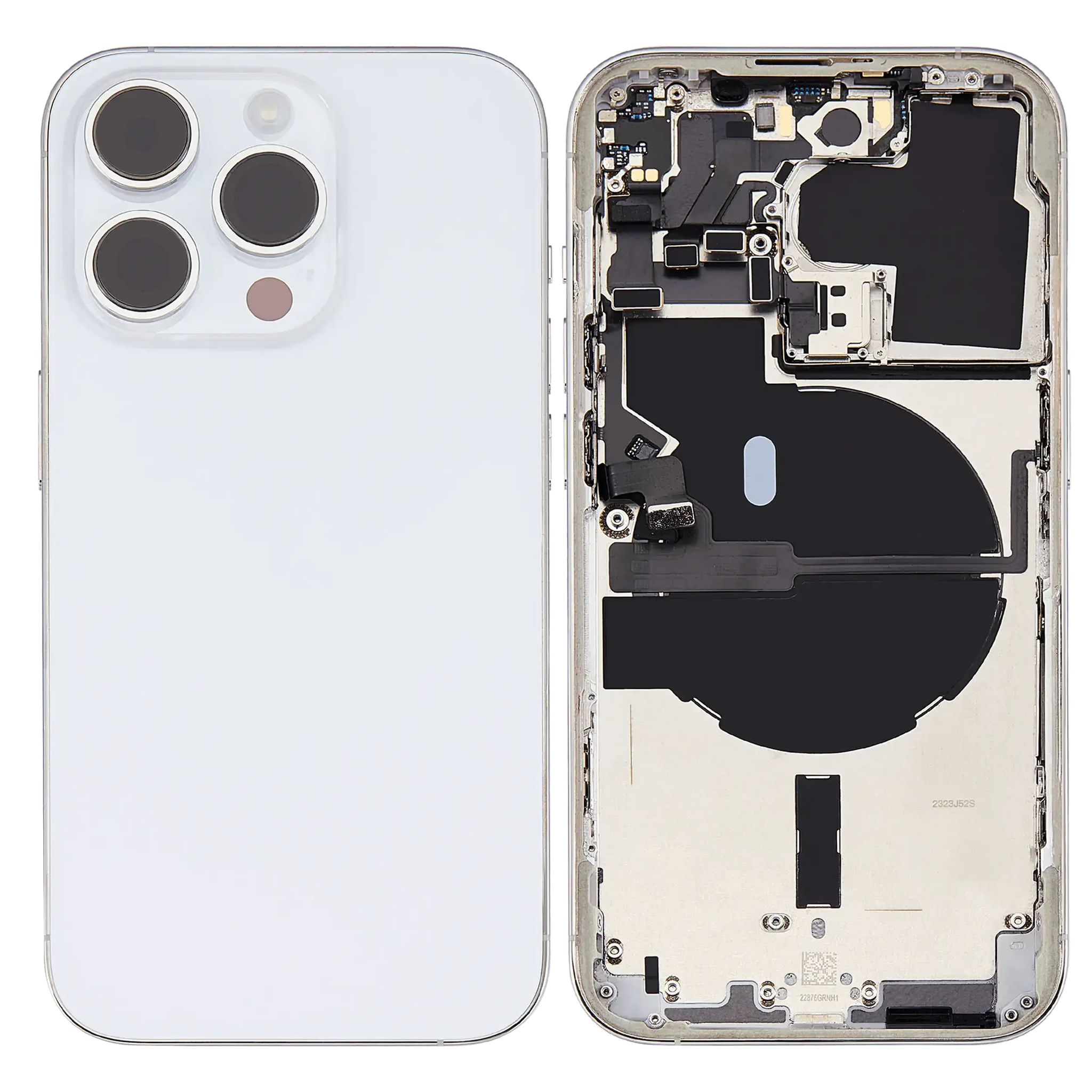 Back Housing W/ Small Parts For iPhone 14 Pro (US Version) (Pull) (Silver)