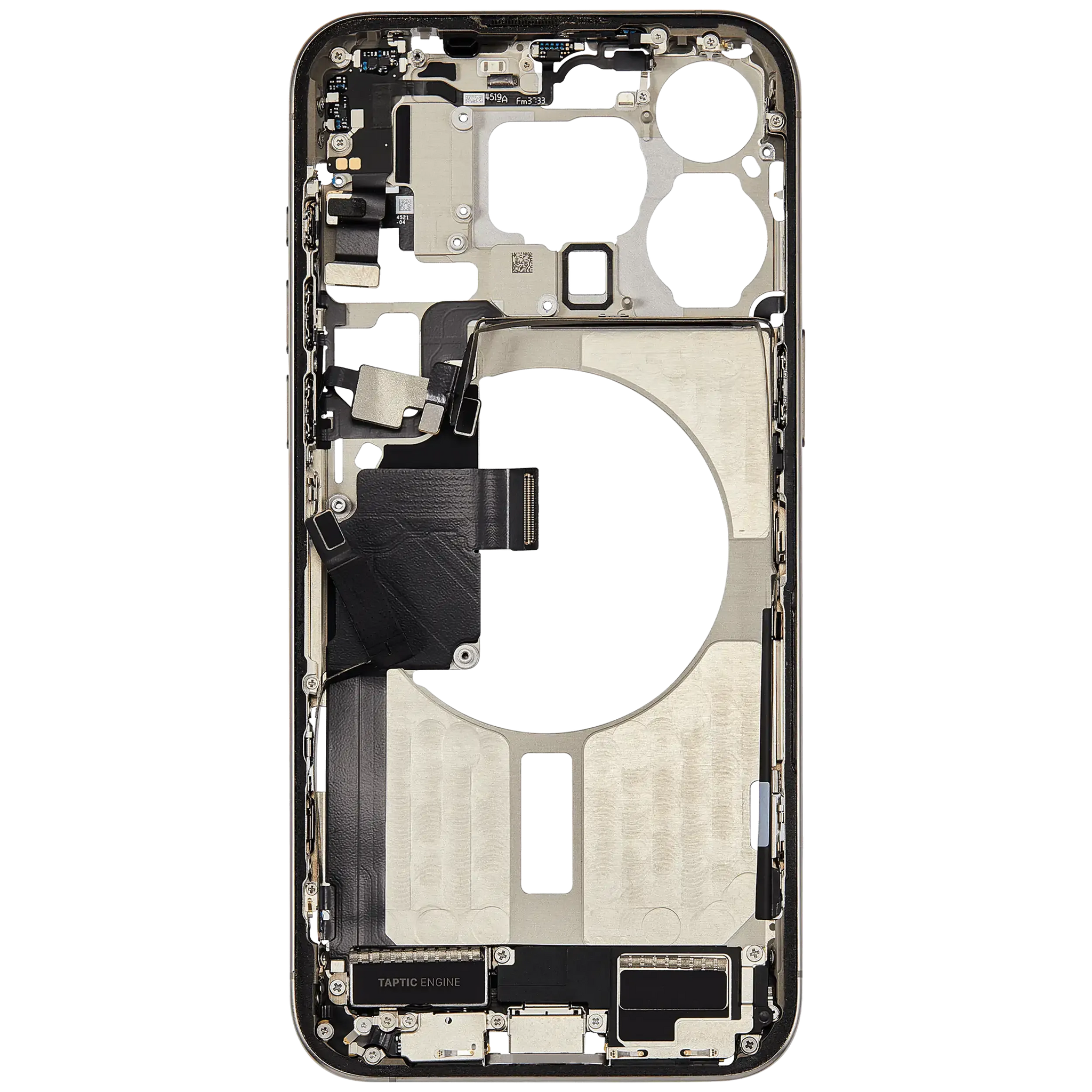 Mid-Frame Housing W/ Charging Port Flex & Small Parts For iPhone 15 Pro Max (Pull) (Natural Titanium)