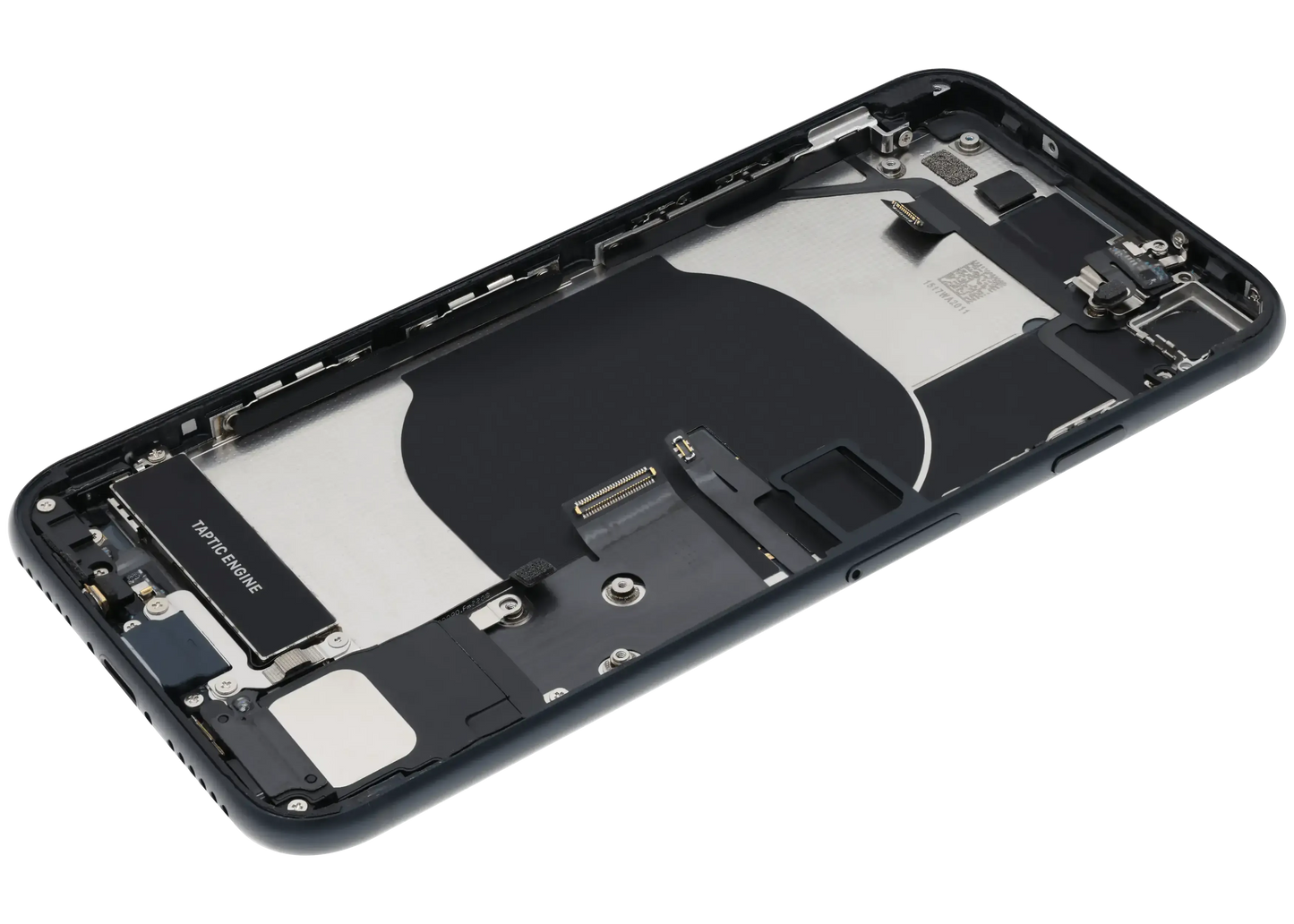 Back Housing W/ Charging Port Flex and Small Components Pre-Installed For iPhone SE (2022) (Used OEM) (Pull) (Midnight)