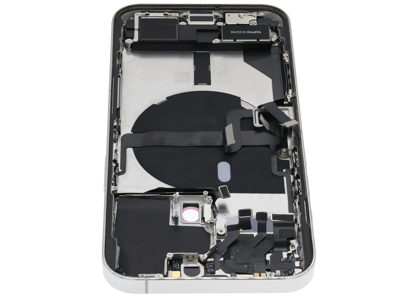 Back Housing W/ Charging Port Flex & Small Parts For iPhone 13 Pro (US Version) (Used OEM) (Pull) (Silver)