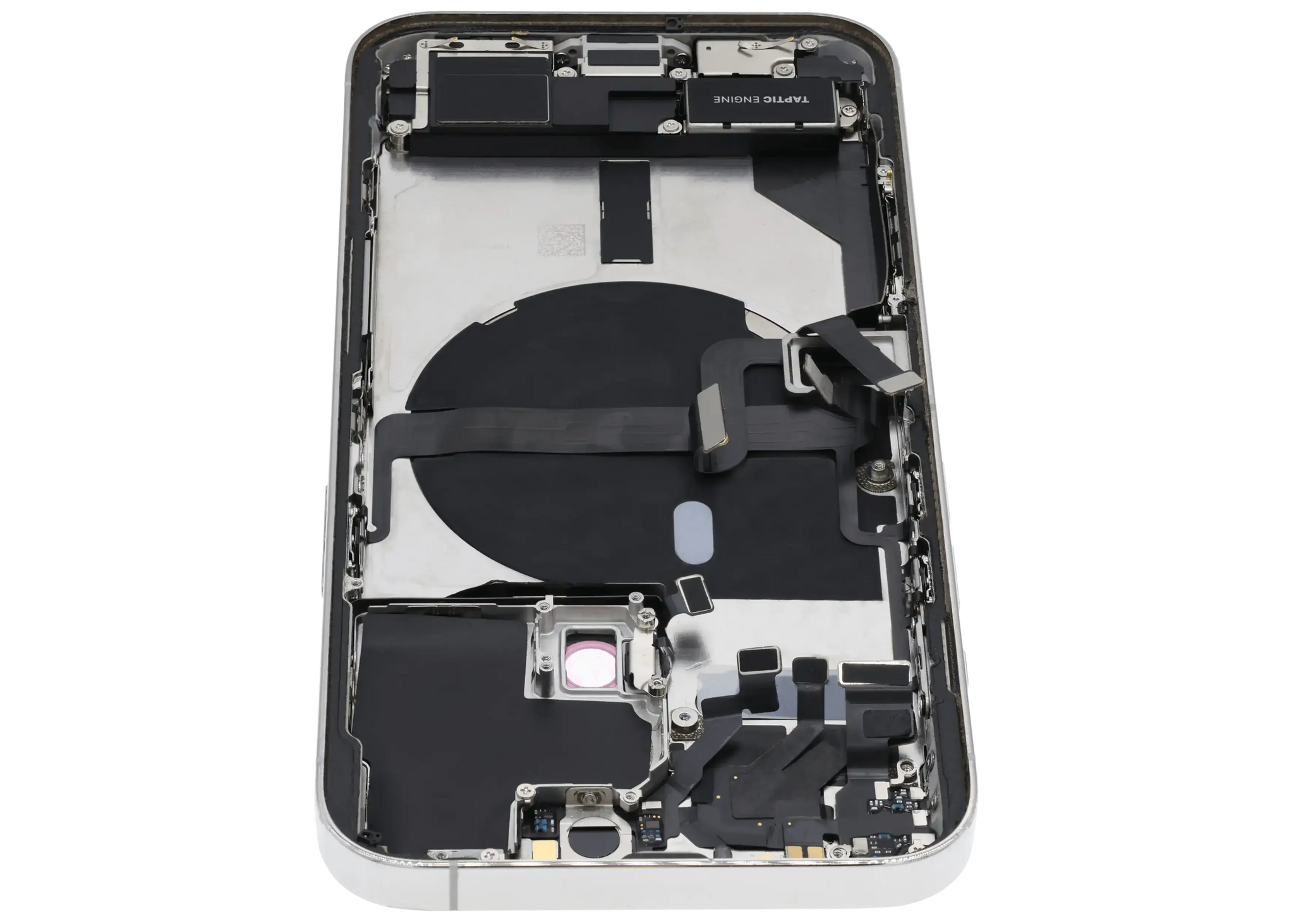 Back Housing W/ Charging Port Flex & Small Parts For iPhone 13 Pro (US Version) (Used OEM) (Pull) (Silver)