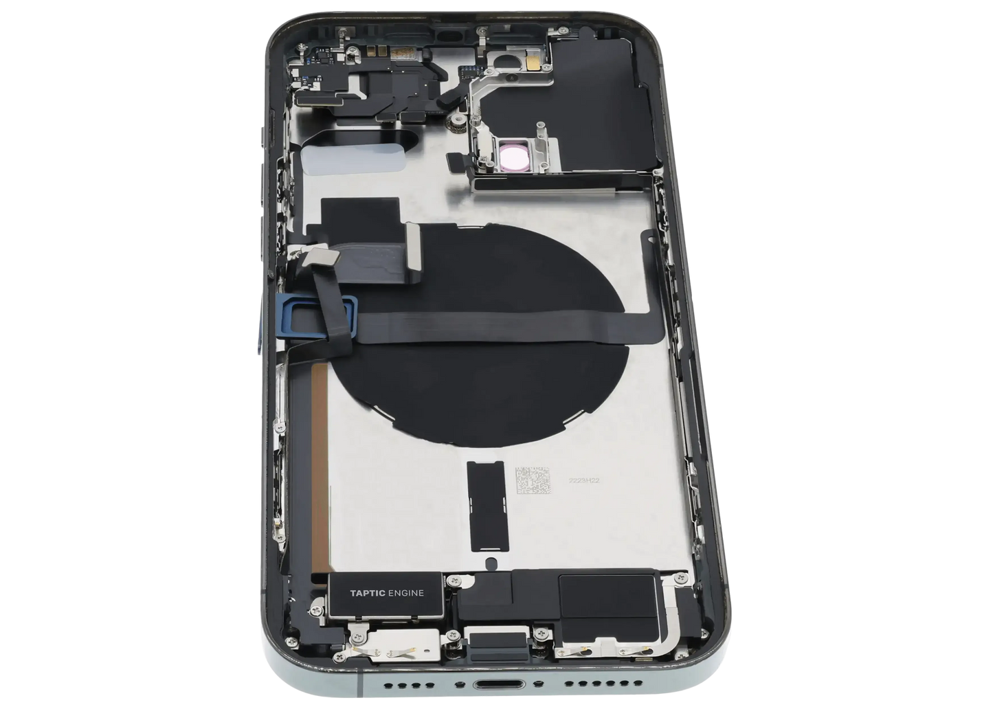 Back Housing W/ Charging Port Flex & Small Parts For iPhone 13 Pro Max (US Version) (Used OEM) (Pull (Alpine Green)