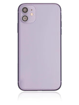Back Housing W/ Small Components Pre-Installed For iPhone 11 (Used OEM) (Pull) (Purple)