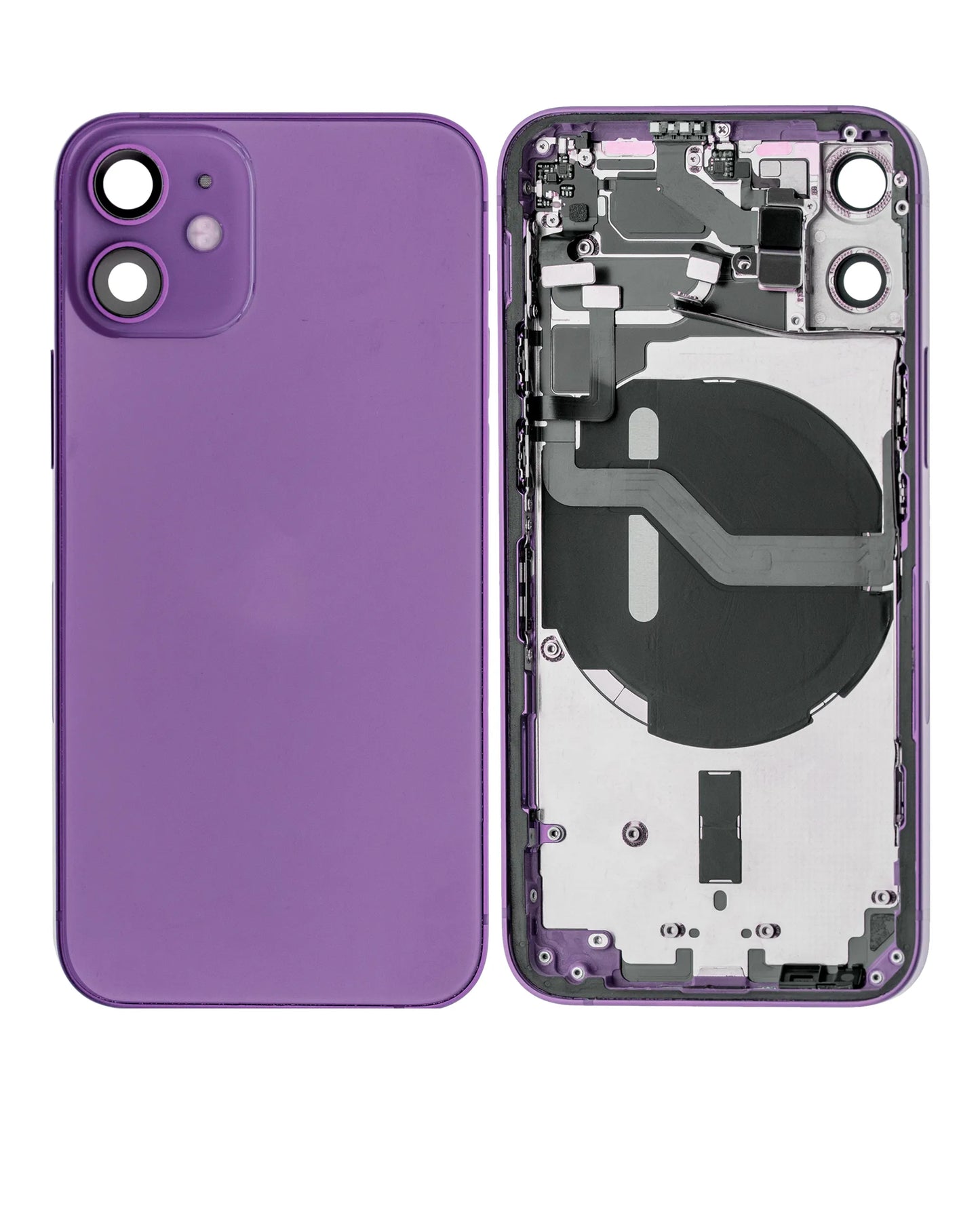 Back Housing W/ Small Parts For iPhone 12 Mini (EU / Global Version) (Pull) (Purple)