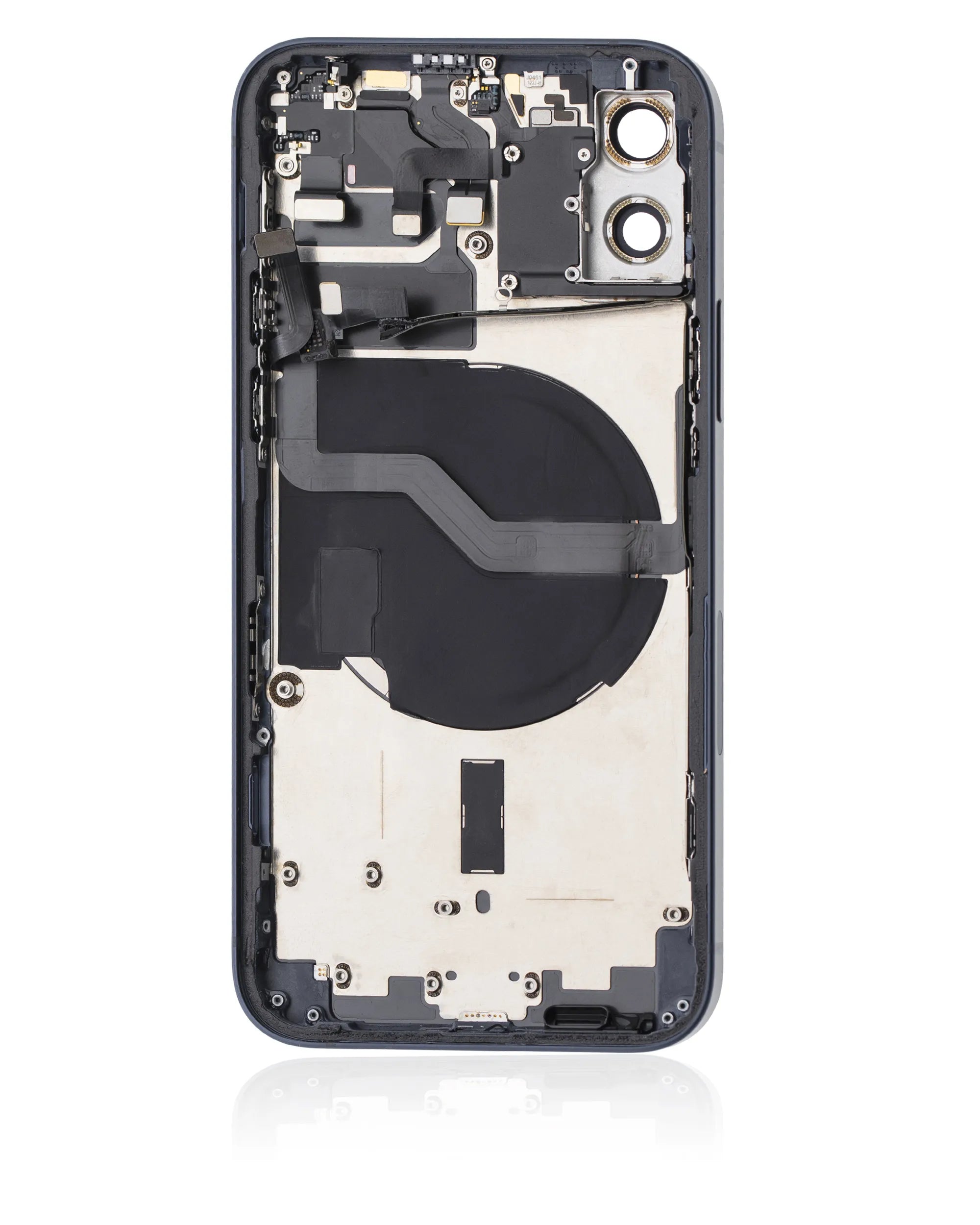Back Housing W/ Charging Port Flex & Small Parts For iPhone 12 (US Version) (Used OEM) (Pull) (Blue)