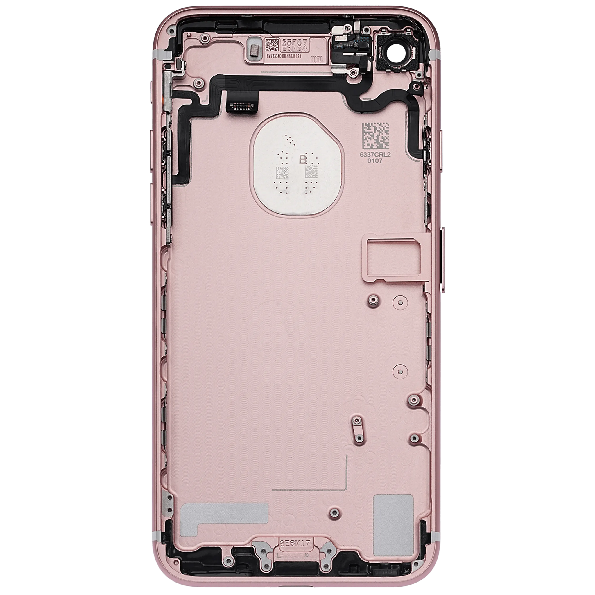 Back Housing W/ Small Components Pre-Installed For iPhone 7 (Pull) (Rose Gold)