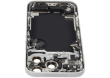 Back Housing W/ Charging Port Flex & Small Parts Compatible For iPhone 17 Pro (US Version) (Pull) (Silver)