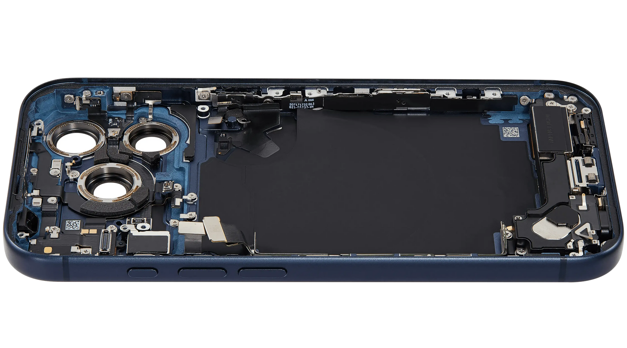 Back Housing W/ Charging Port Flex & Small Parts Compatible For iPhone 17 Pro (US Version) (Pull) (Deep Blue)