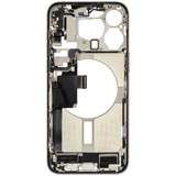 Mid-Frame Housing W/ Charging Port Flex & Small Parts For iPhone 15 Pro Max (US Version) (Pull) (White Titanium)
