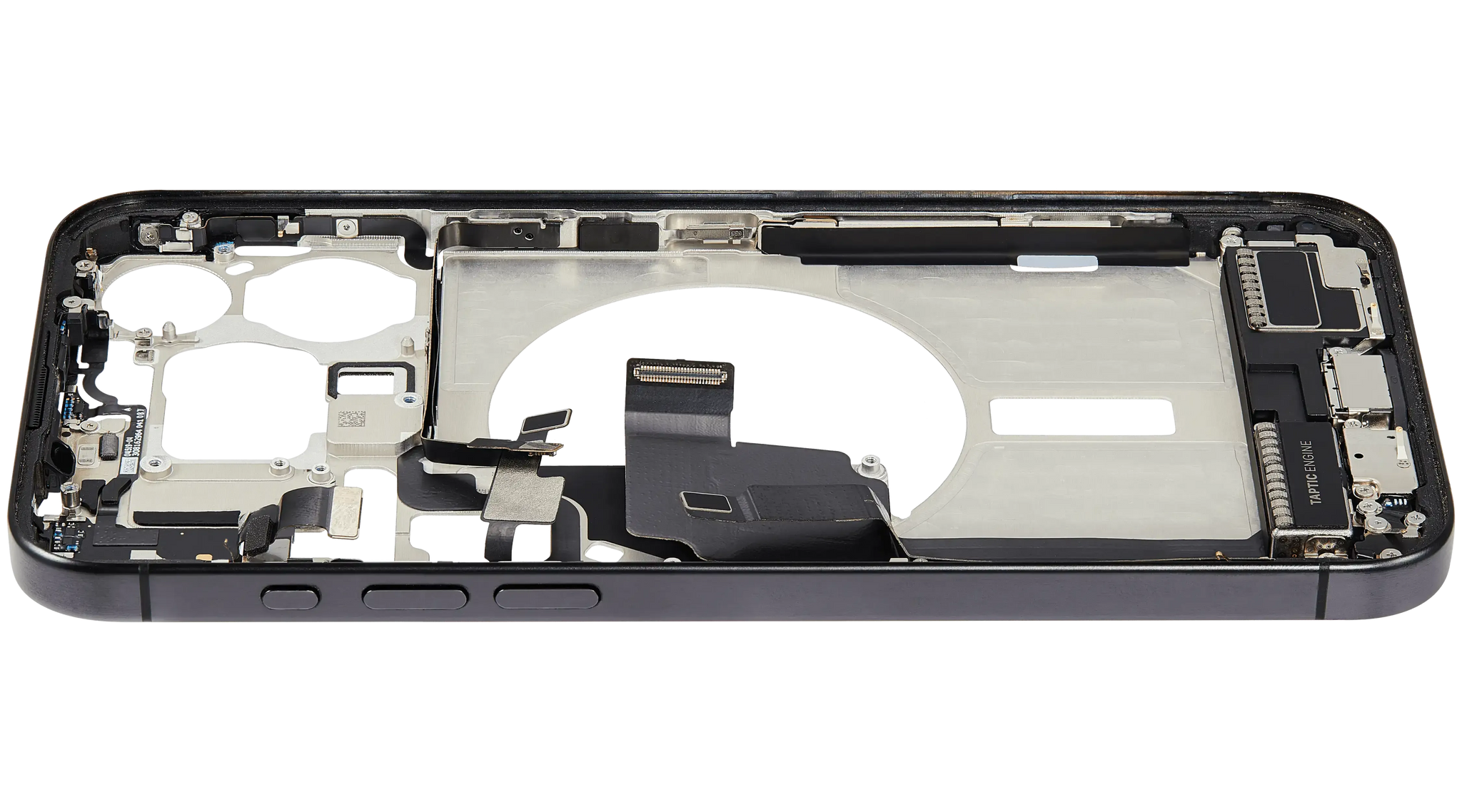 Mid-Frame Housing W/ Charging Port Flex & Small Parts For iPhone 15 Pro Max (US Version) (Pull) (Black Titanium)