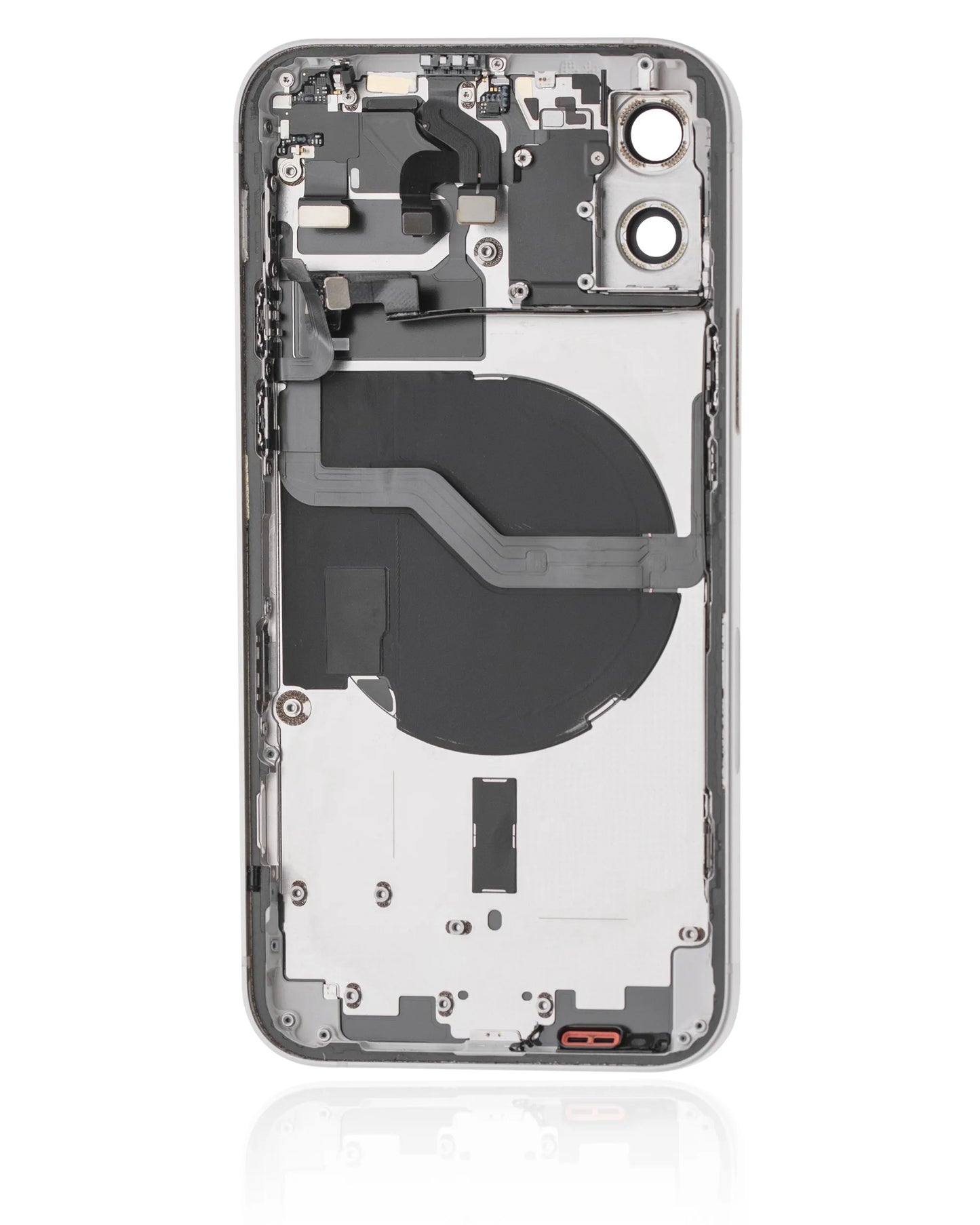 Back Housing W/ Small Parts For iPhone 12 (US Version) (Pull) (White)