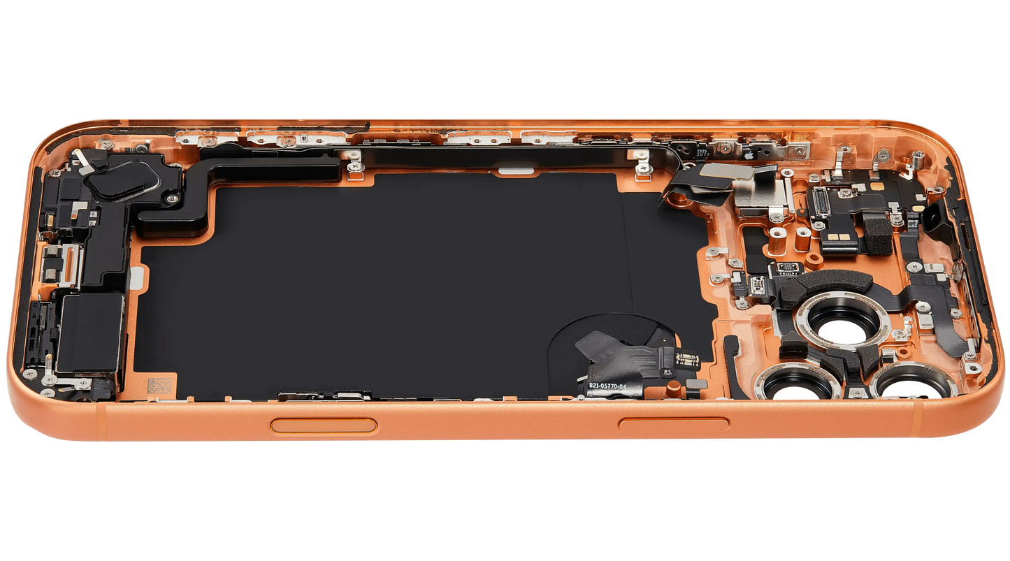 Back Housing W/ Charging Port Flex & Small Parts Compatible For iPhone 17 Pro Max (US Version) (Pull) (Cosmic Orange)