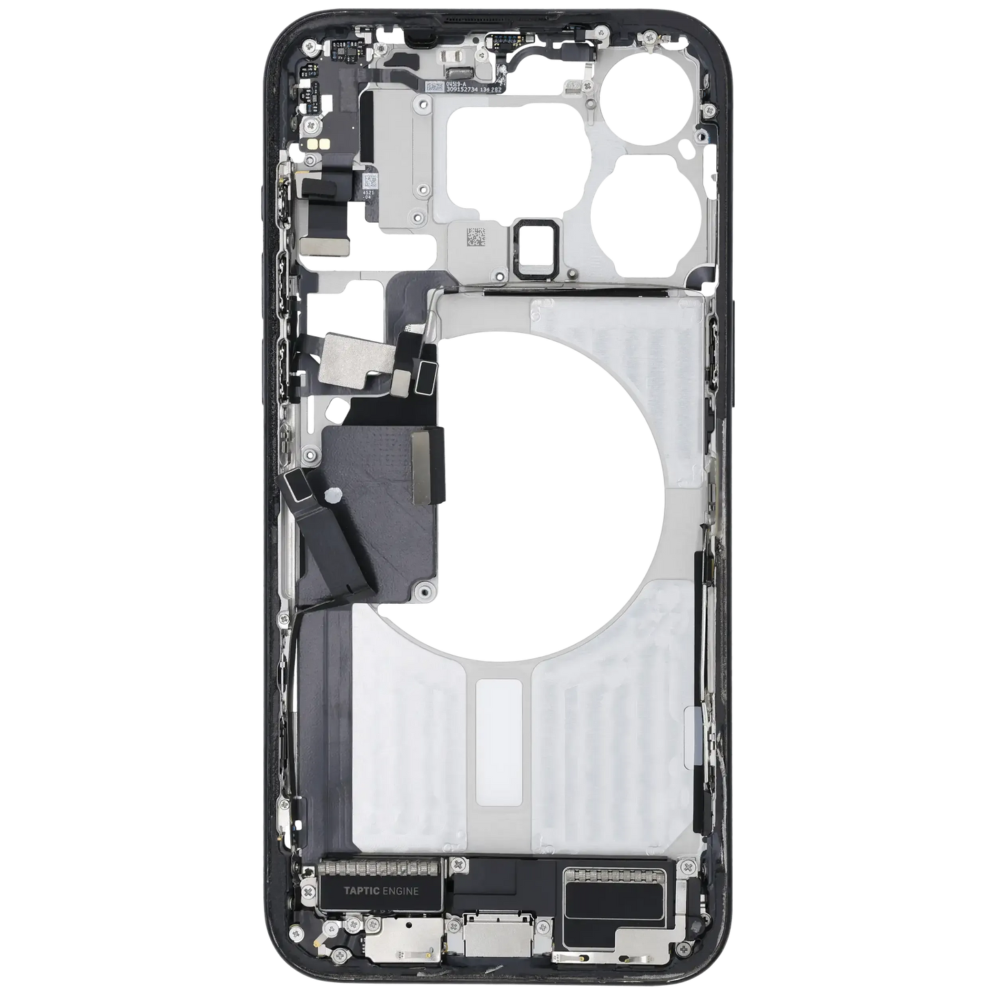 Mid-Frame Housing W/ Charging Port Flex & Small Parts For iPhone 15 Pro Max (US Version) (Pull) (Blue Titanium)