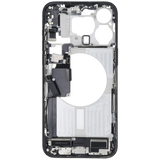 Mid-Frame Housing W/ Charging Port Flex & Small Parts For iPhone 15 Pro Max (US Version) (Pull) (Blue Titanium)