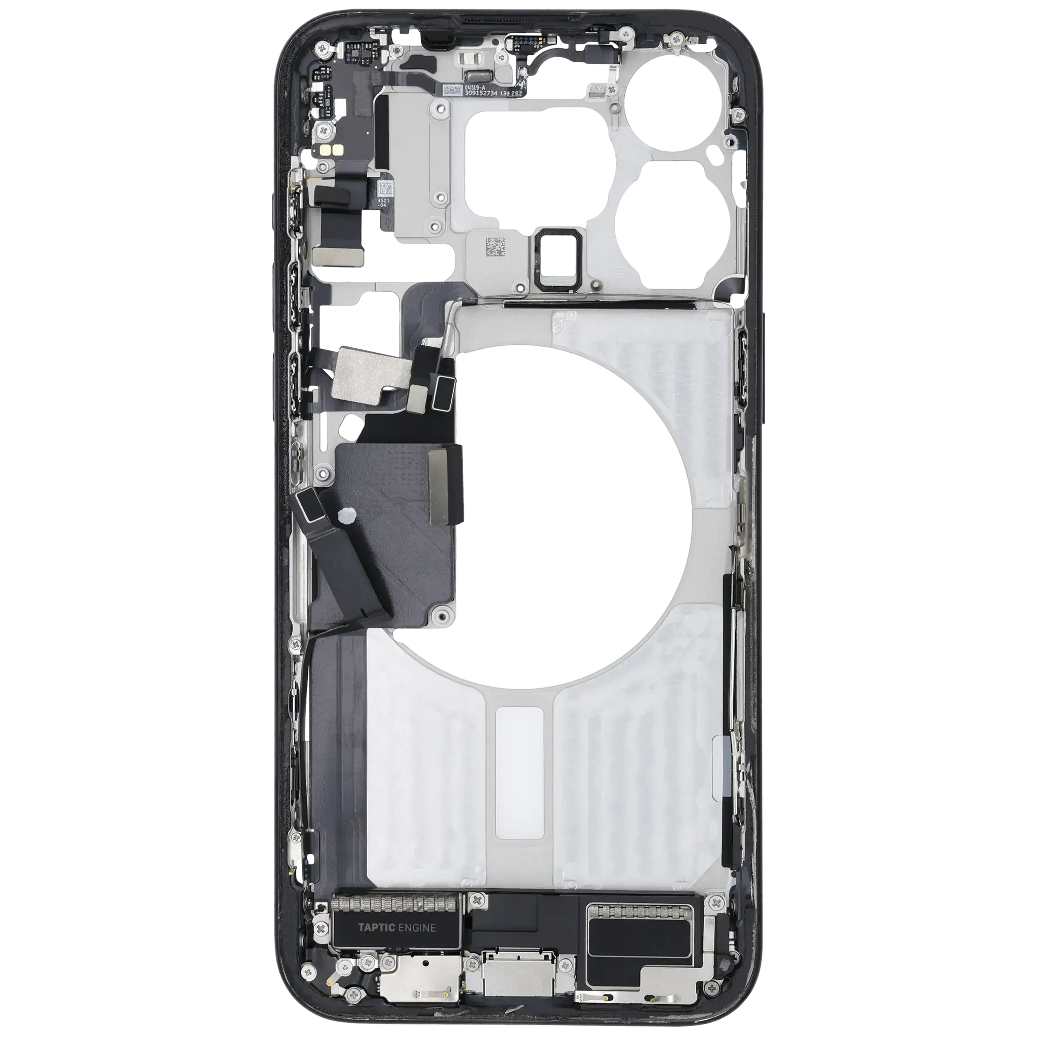 Mid-Frame Housing W/ Charging Port Flex & Small Parts For iPhone 15 Pro Max (US Version) (Pull) (Blue Titanium)