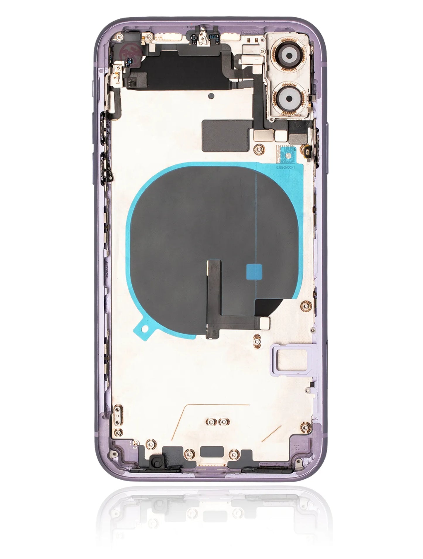 Back Housing W/ Small Components Pre-Installed For iPhone 11 (Used OEM) (Pull) (Purple)