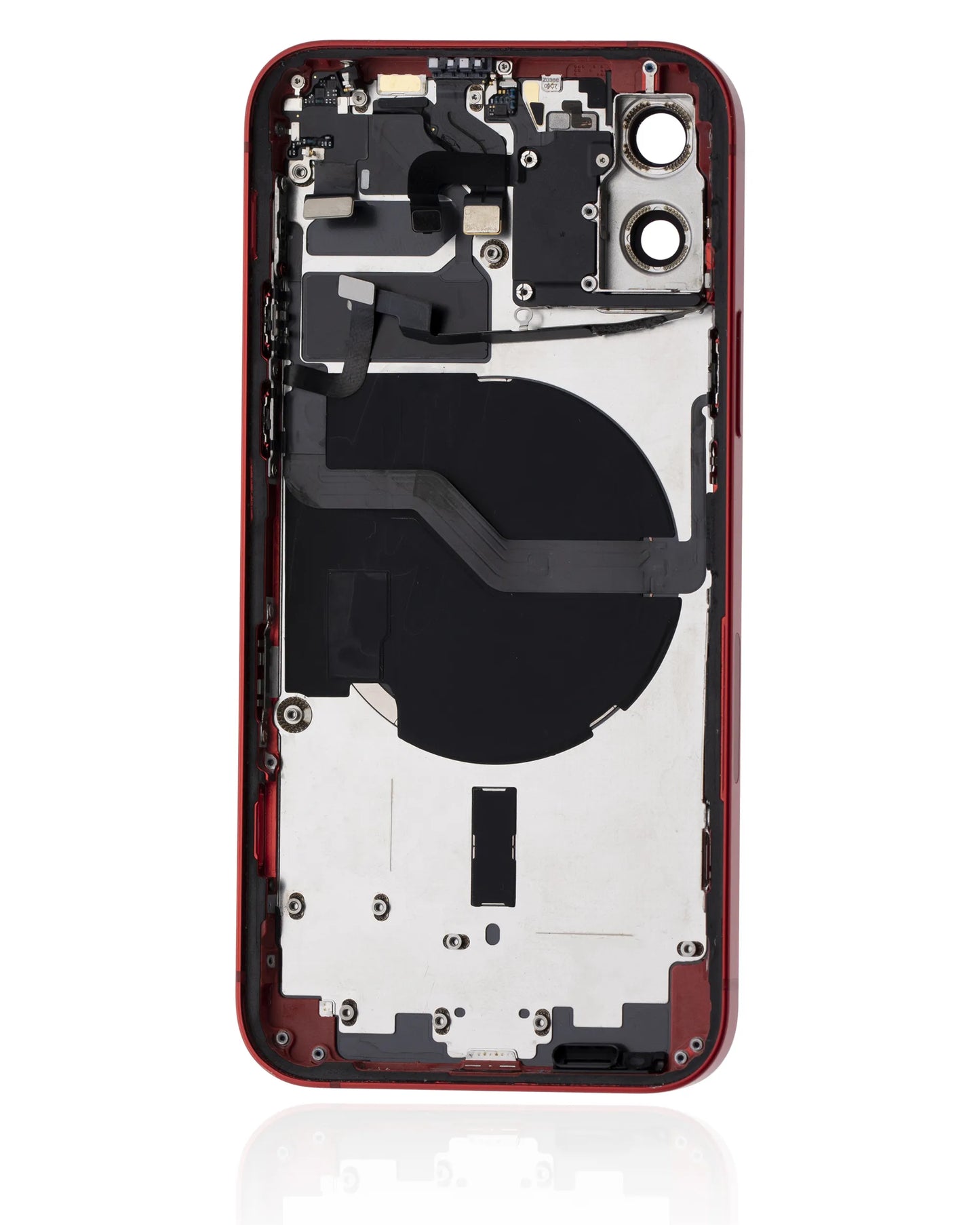 Back Housing W/ Small Parts For iPhone 12 (US Version) (Pull) (Red)