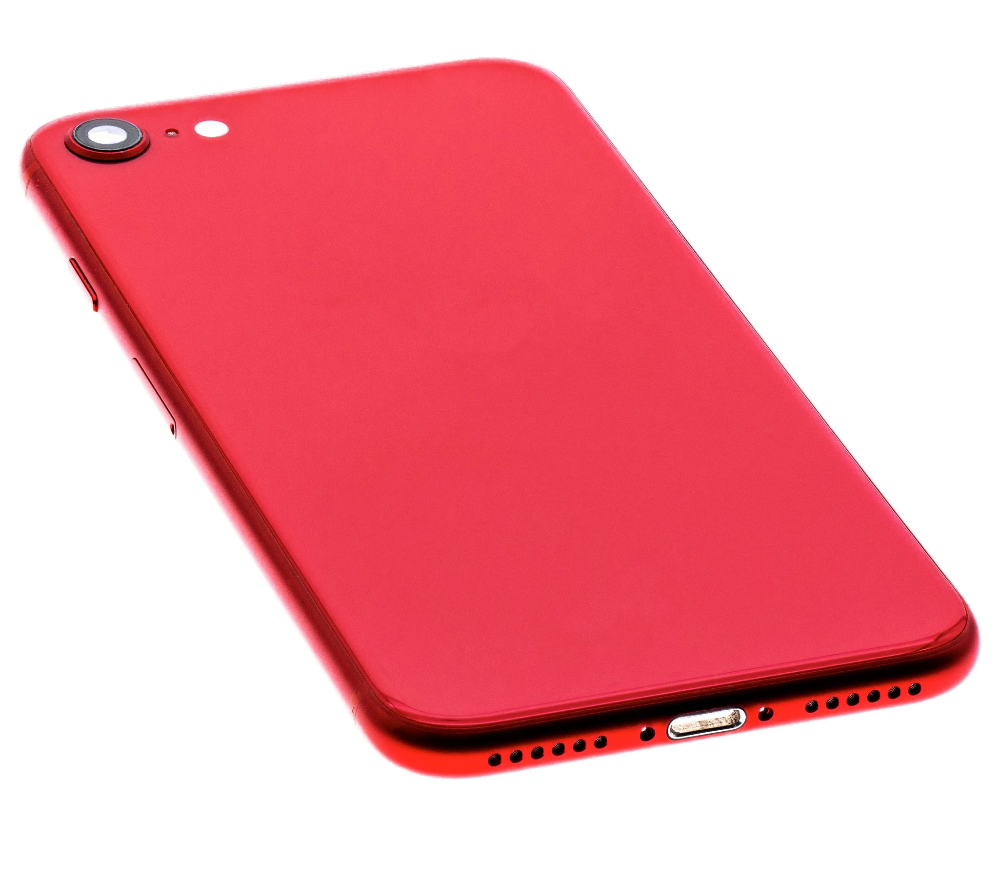 Back Housing W/ Small Components Pre-Installed For iPhone SE (2020) (Used OEM) (Pull) (Red)