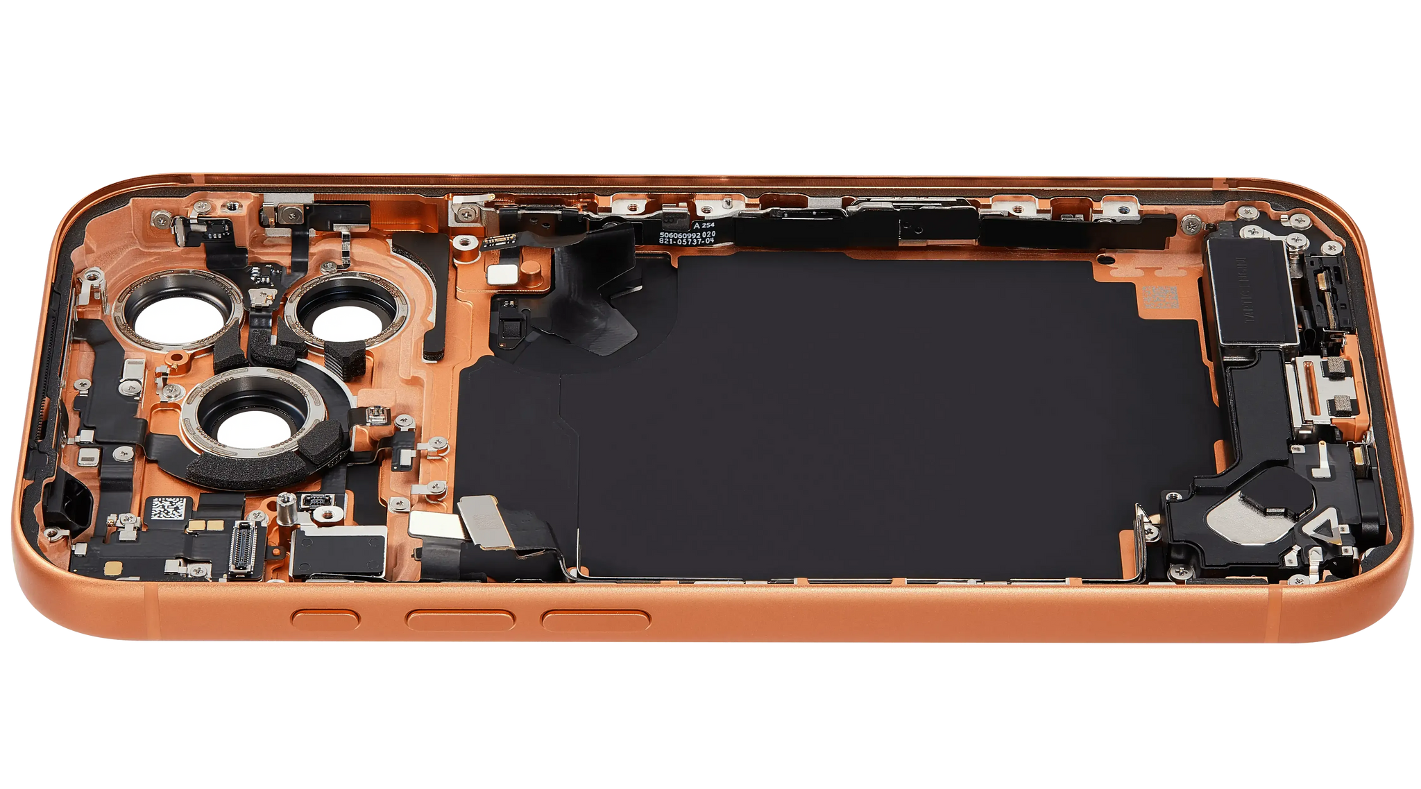 Back Housing W/ Charging Port Flex & Small Parts Compatible For iPhone 17 Pro (US Version) (Pull) (Cosmic Orange)