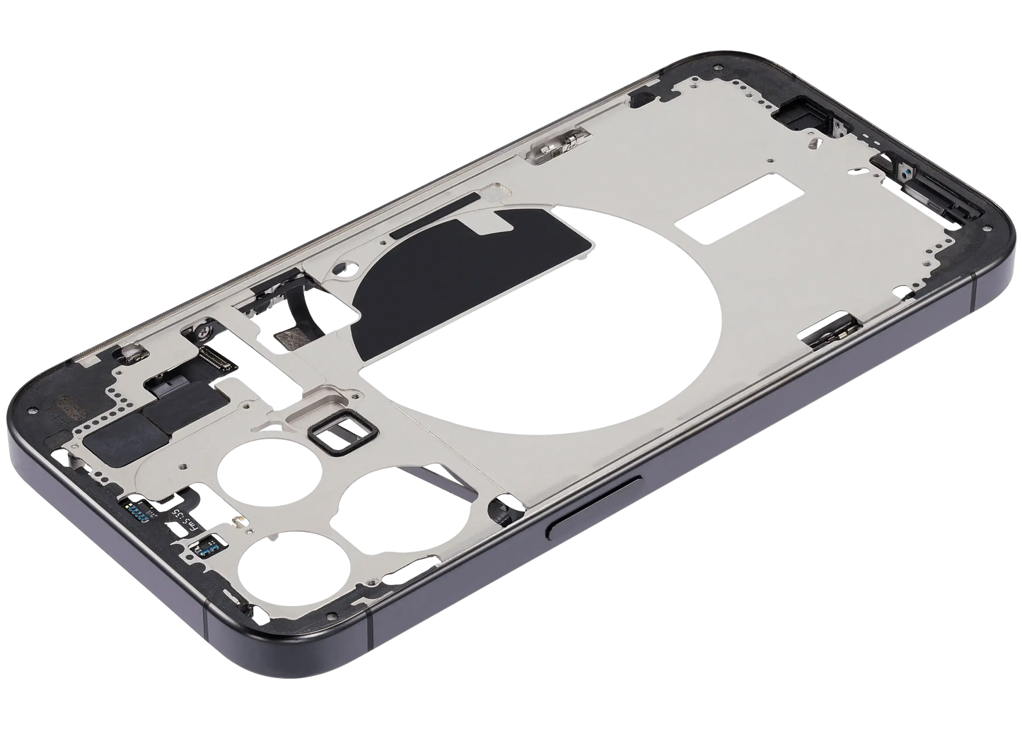 Mid-Frame Housing W/ Small Parts For iPhone 15 Pro (EU / Global Version) (Pull) (Black Titanium)