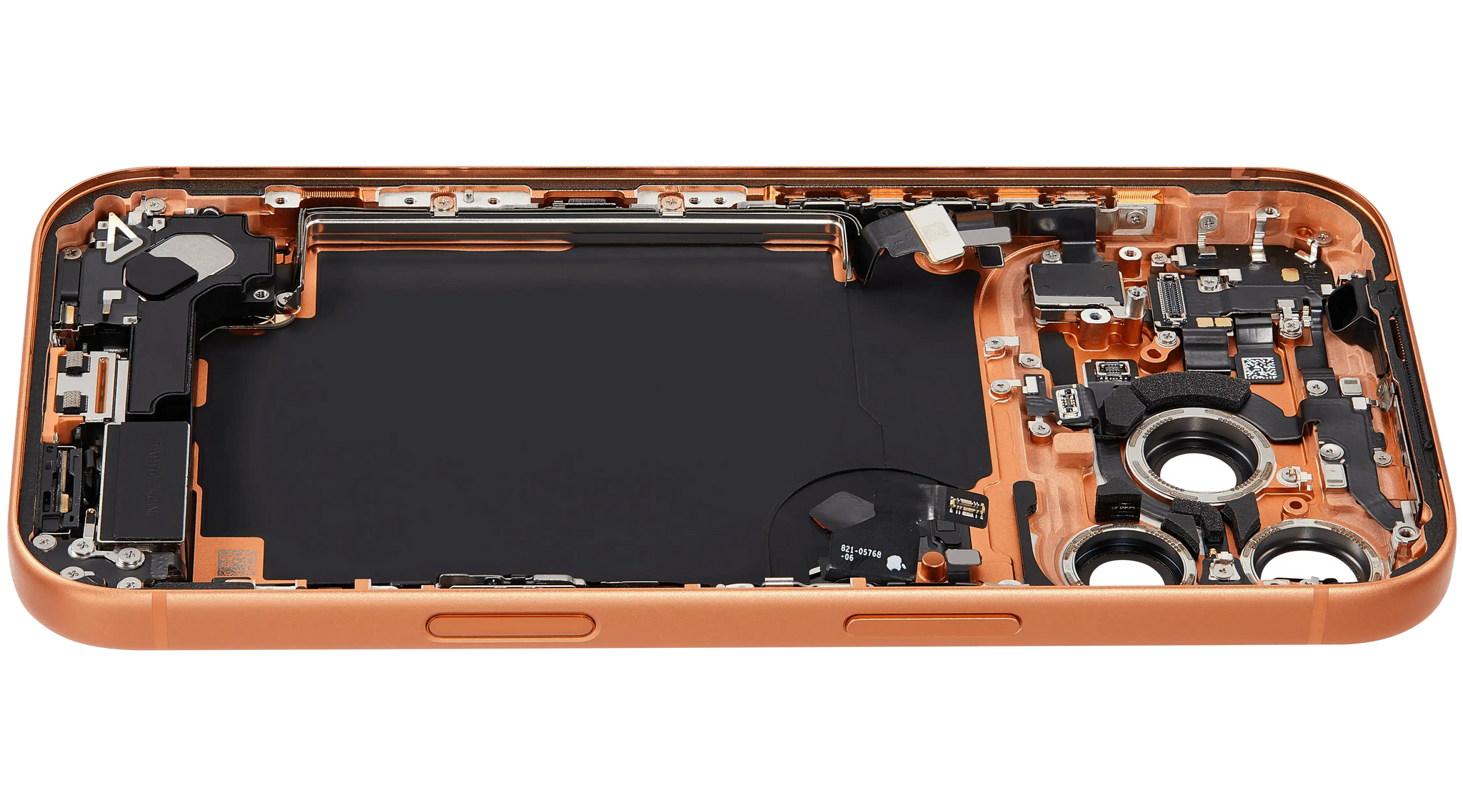 Back Housing W/ Charging Port Flex & Small Parts Compatible For iPhone 17 Pro (US Version) (Pull) (Cosmic Orange)