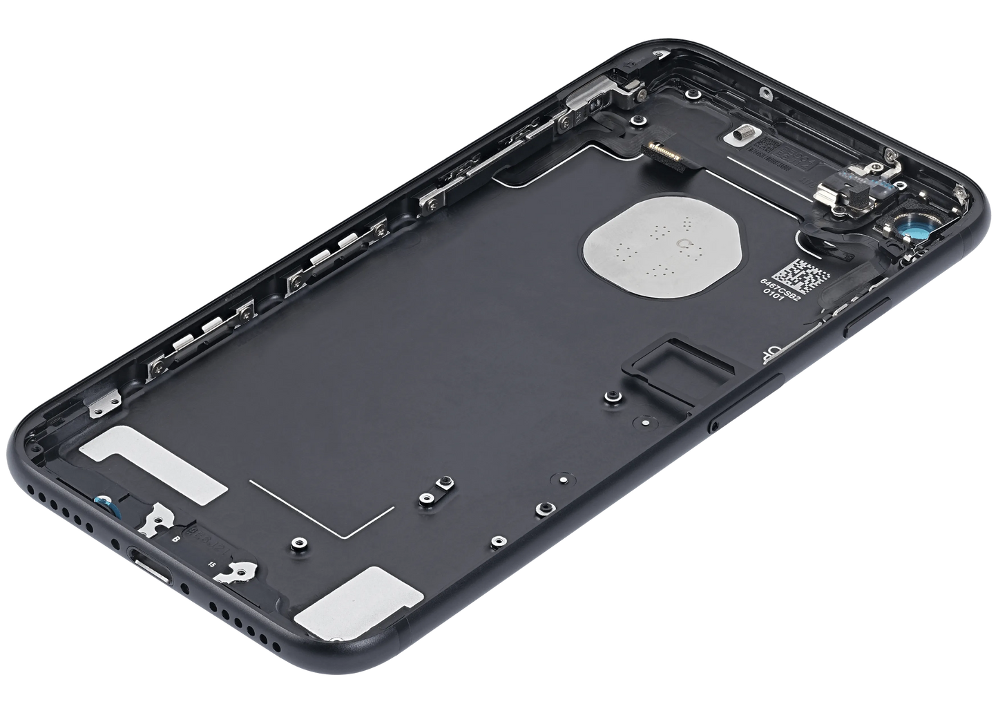 Back Housing W/ Small Components Pre-Installed For iPhone 7 (Pull) (Matte Black)